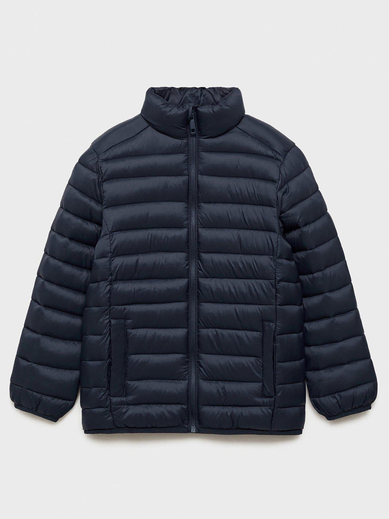 Image 1 of 5 of Mango Boys Padded Coat - Navy