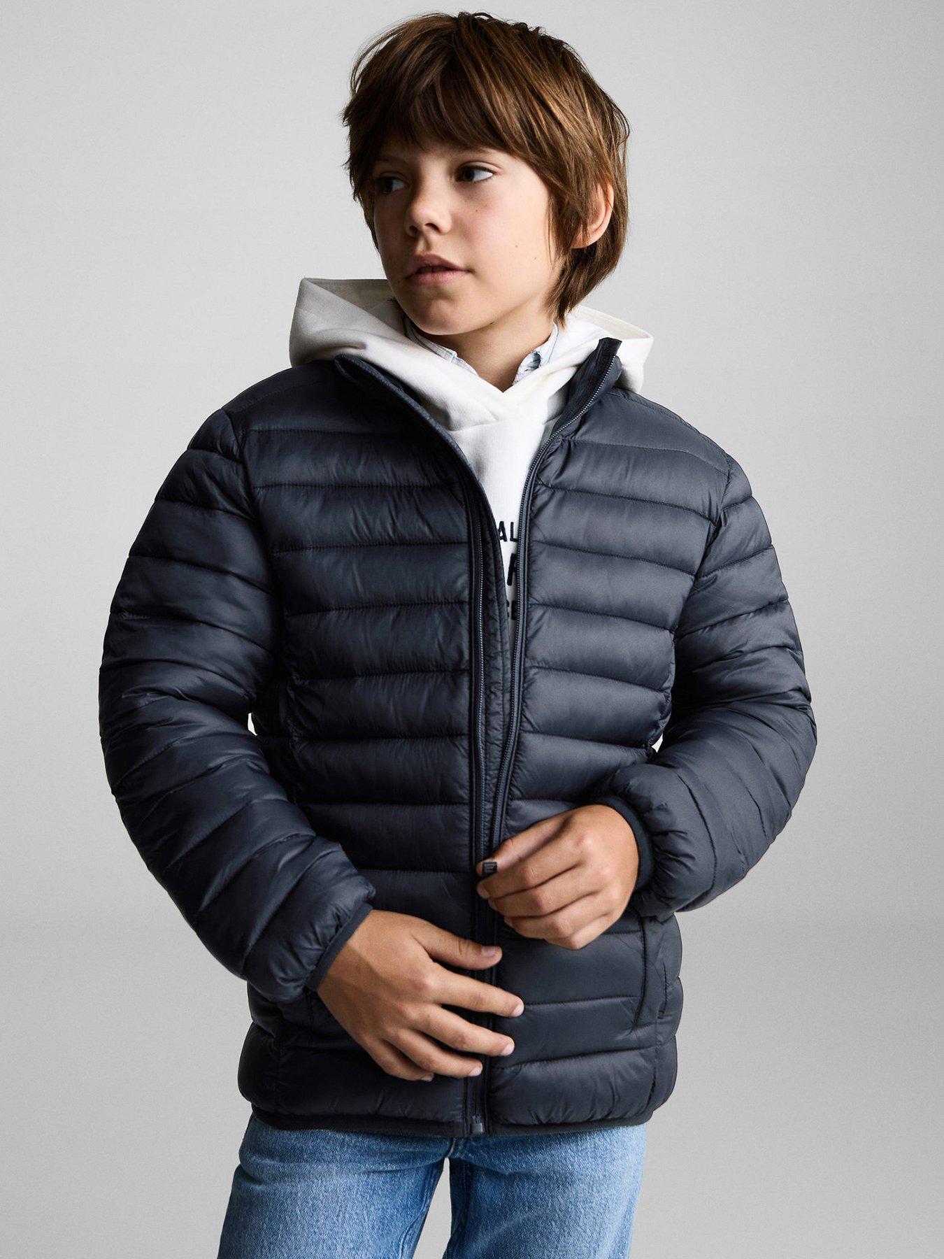 Image 4 of 5 of Mango Boys Padded Coat - Navy