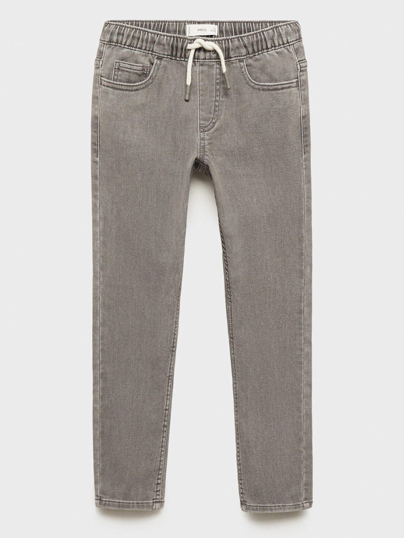 Image of Mango Boys Elasticated Waist Jeans - Grey