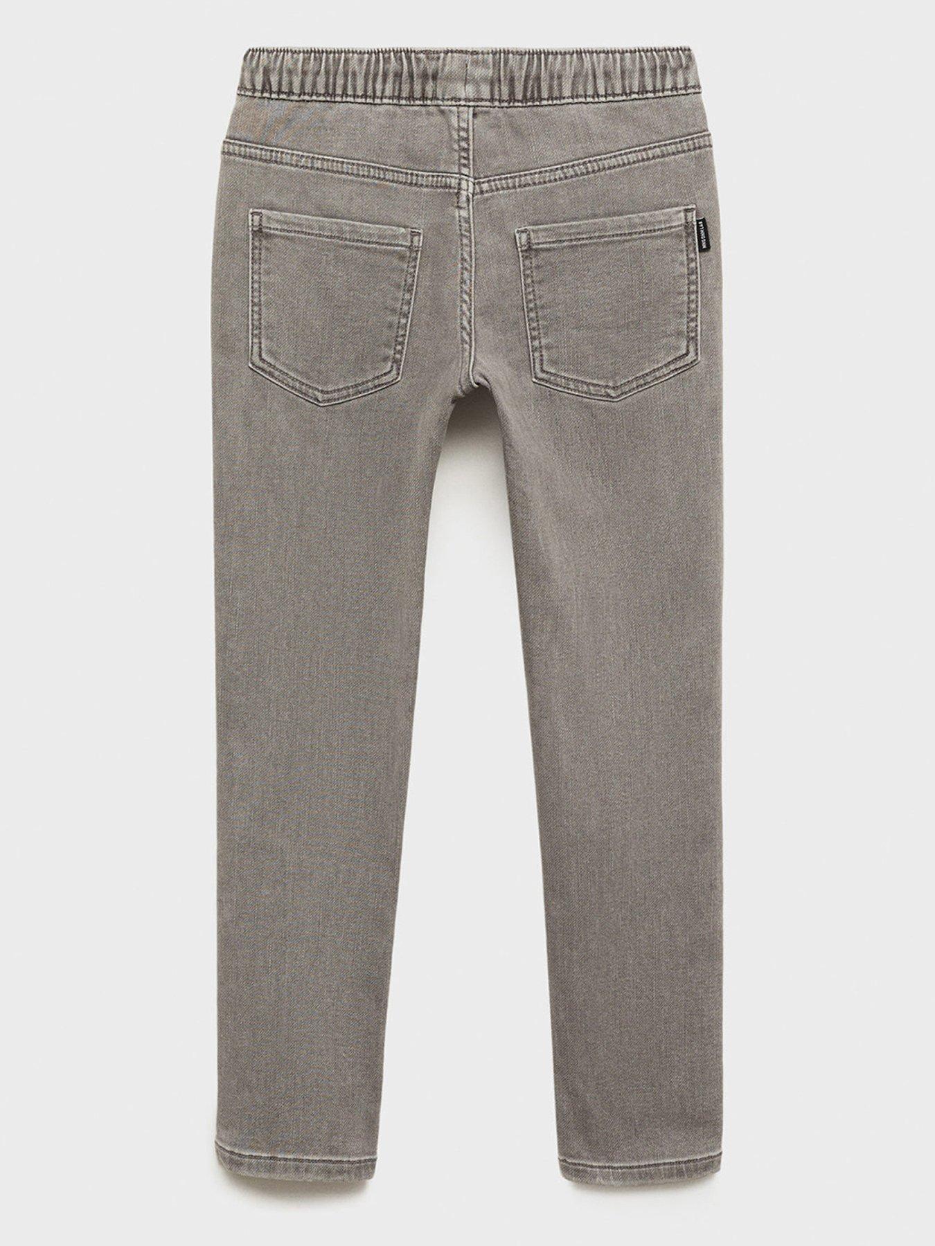Image 2 of 4 of Mango Boys Elasticated Waist Jeans - Grey
