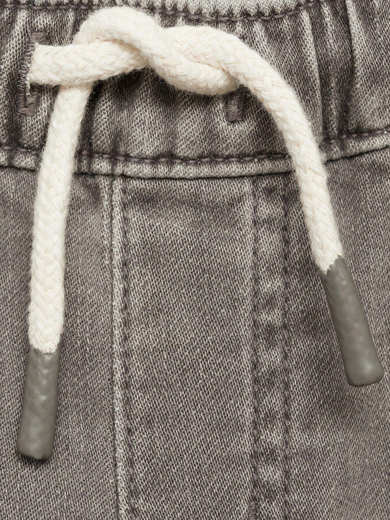 Image 4 of 4 of Mango Boys Elasticated Waist Jeans - Grey