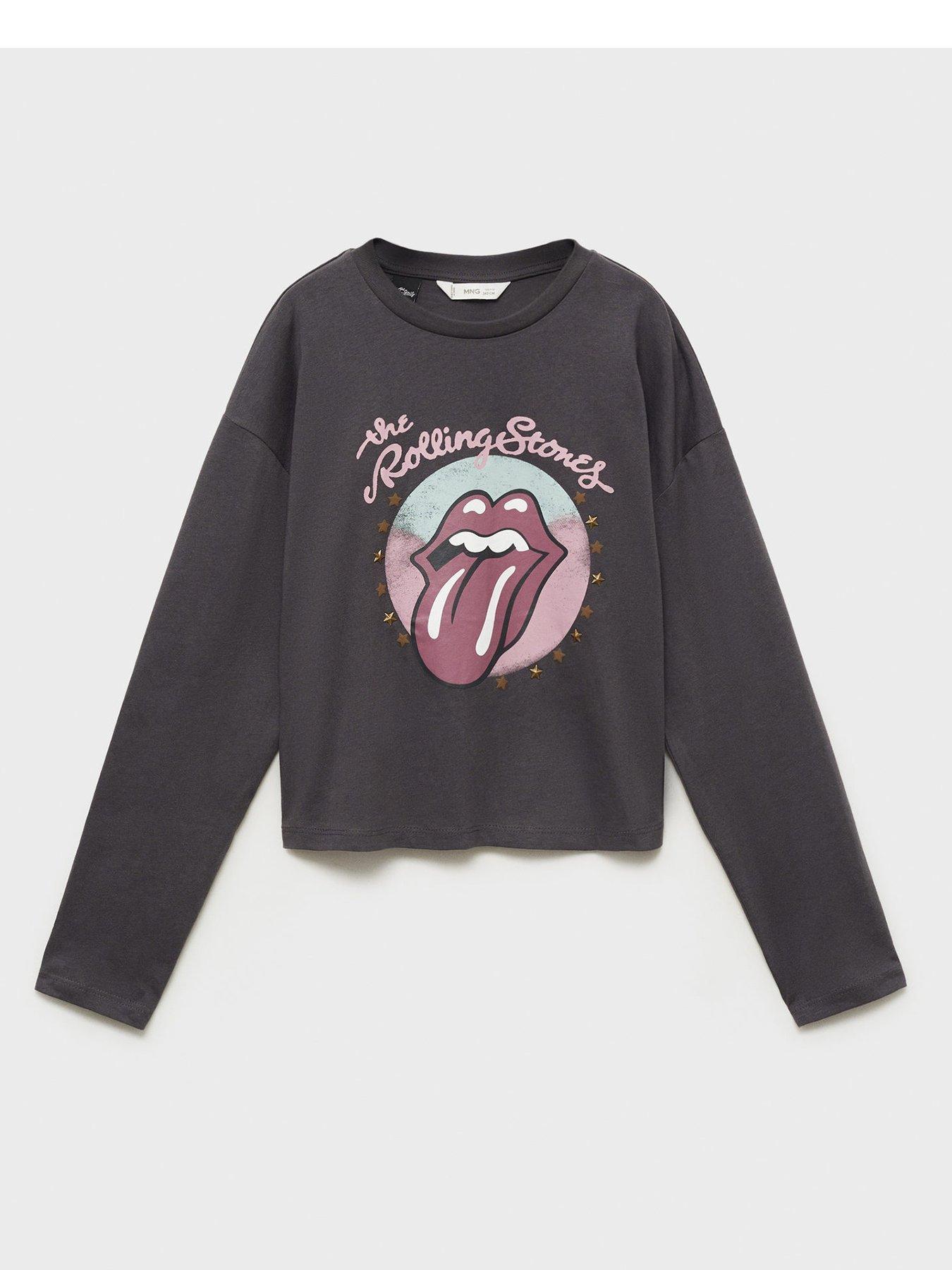 mango-girls-rolling-stones-long-sleeve-t-shirt-dark-grey