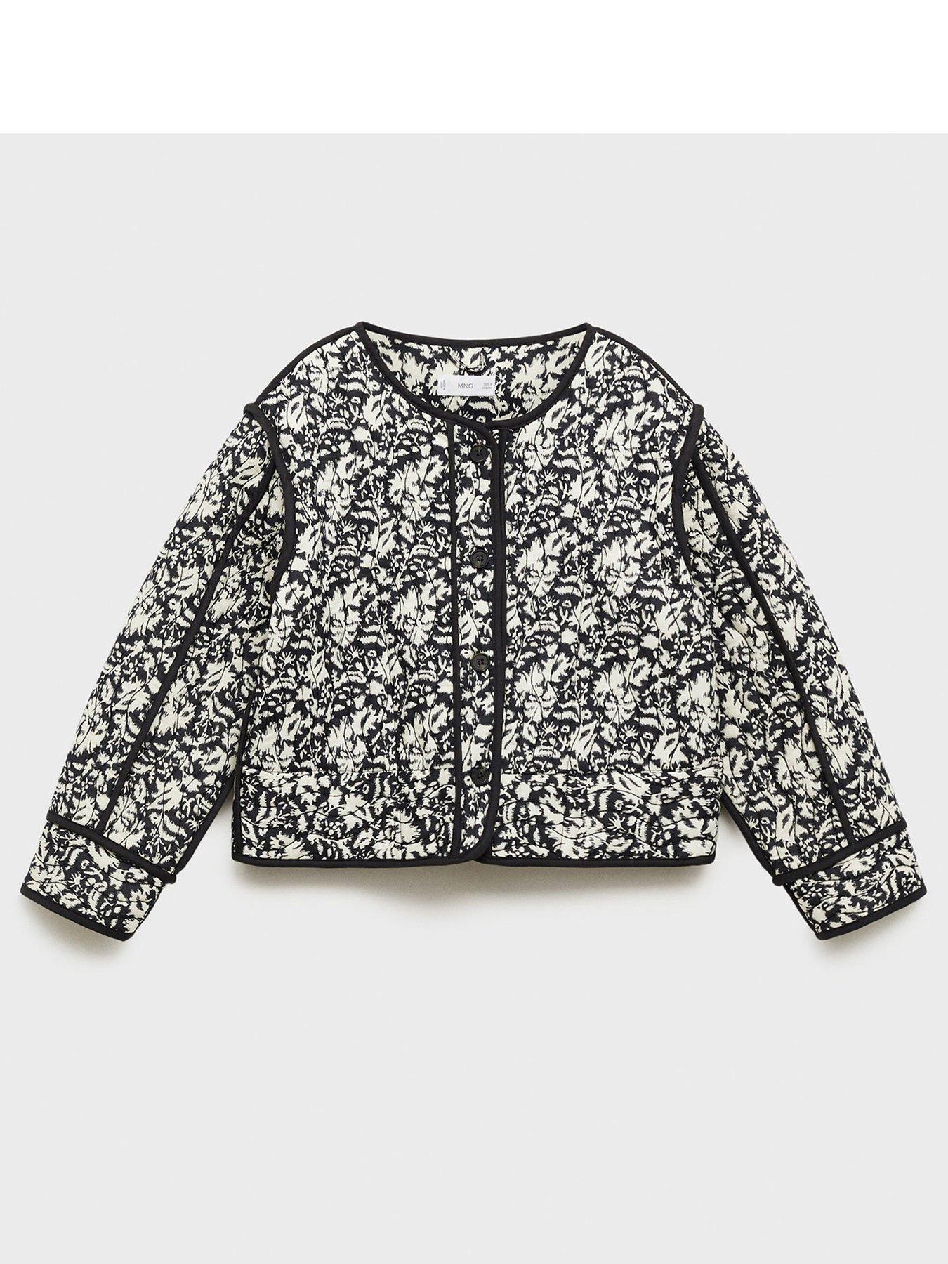 undefined Girls Printed Jacket - Black