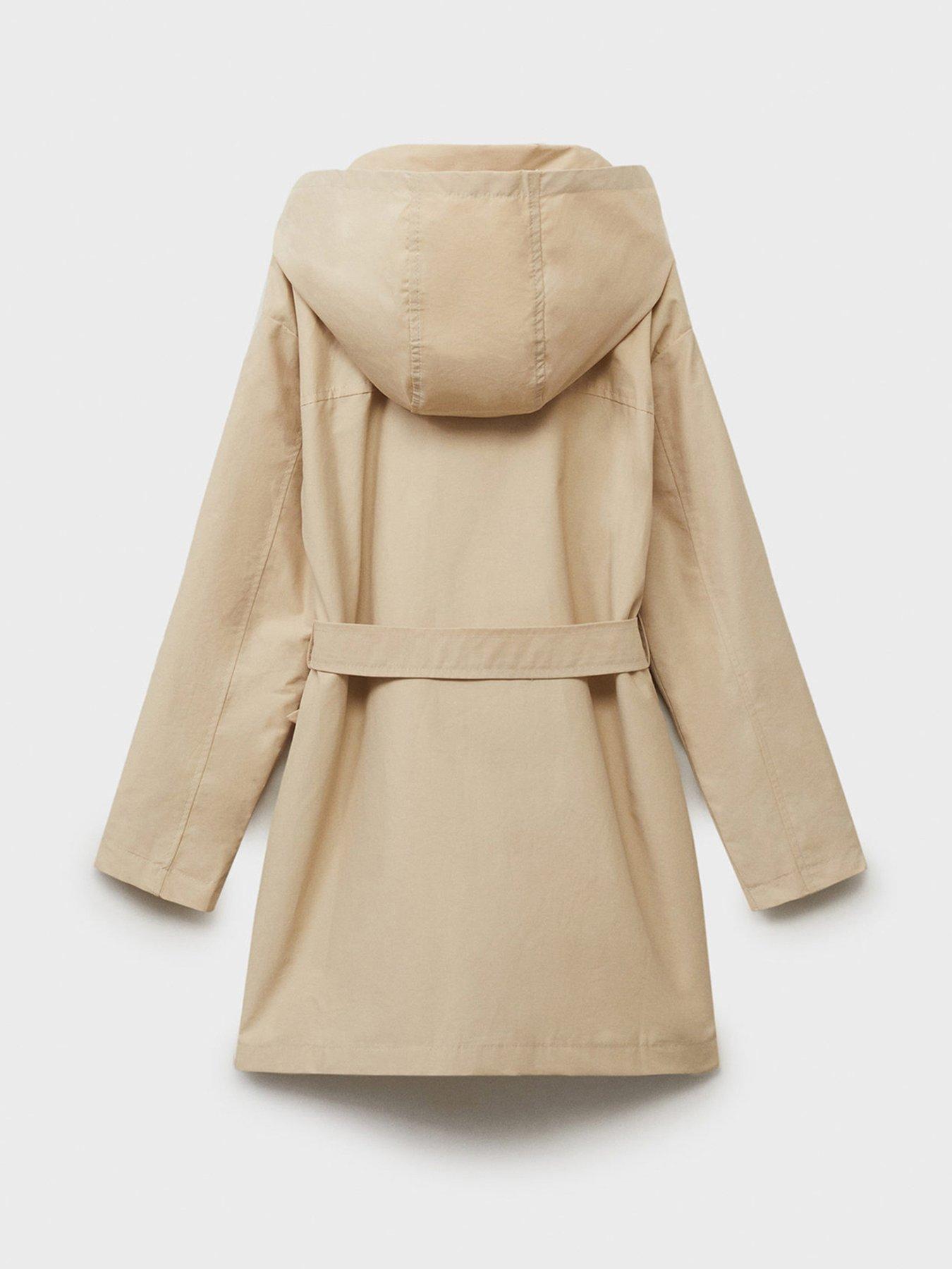 Image 5 of 5 of Mango Girls Hooded Trench Coat - Brown