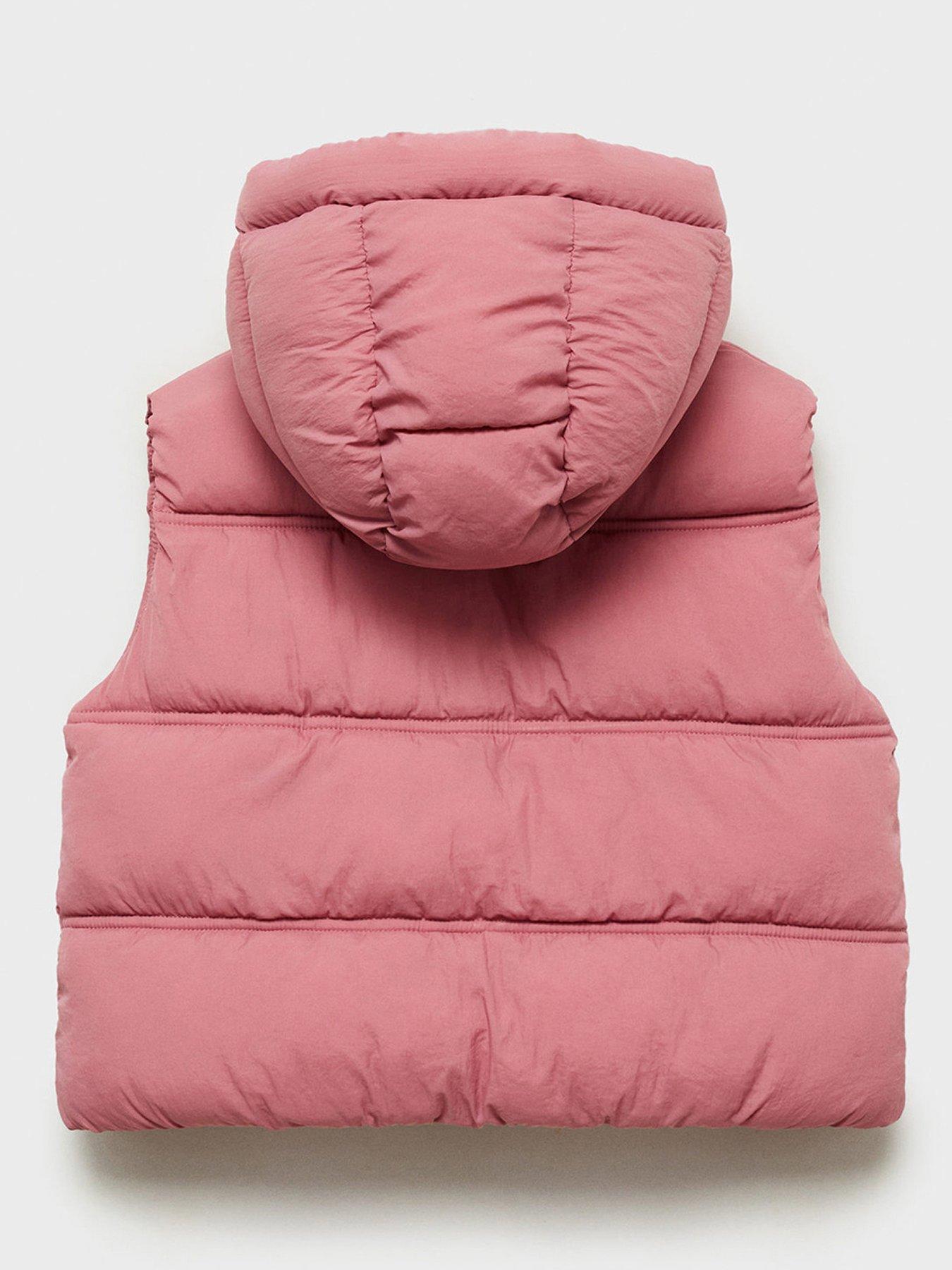 Image 3 of 5 of Mango Girls Hooded Gilet - Pink