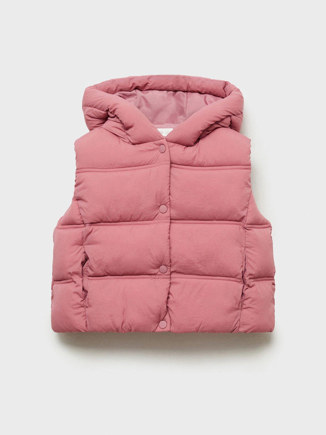 Image 4 of 5 of Mango Girls Hooded Gilet - Pink