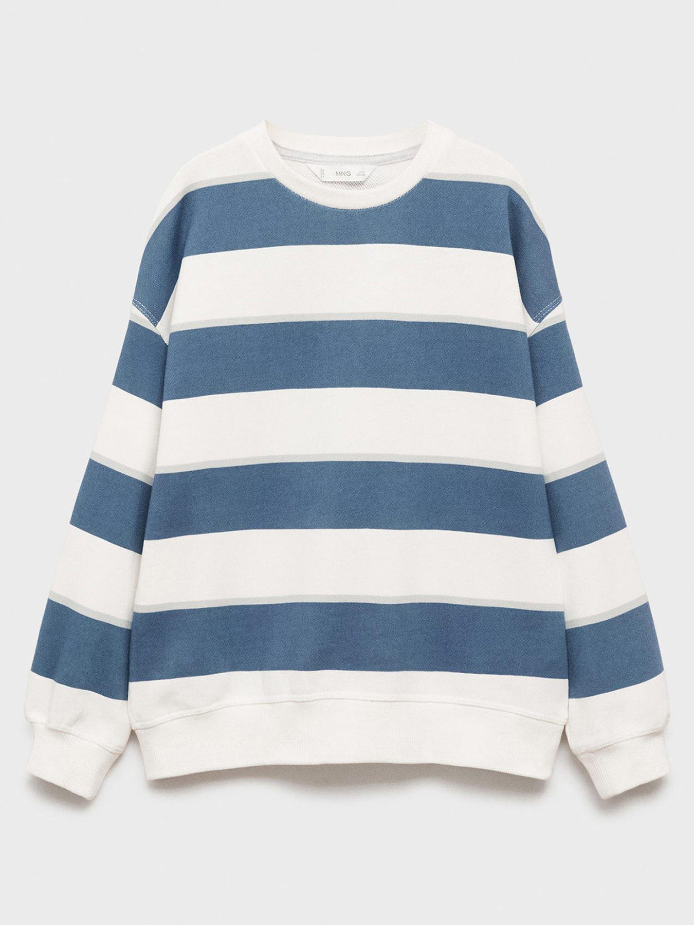 Image 2 of 5 of Mango Boys Striped Sweat Top - Blue