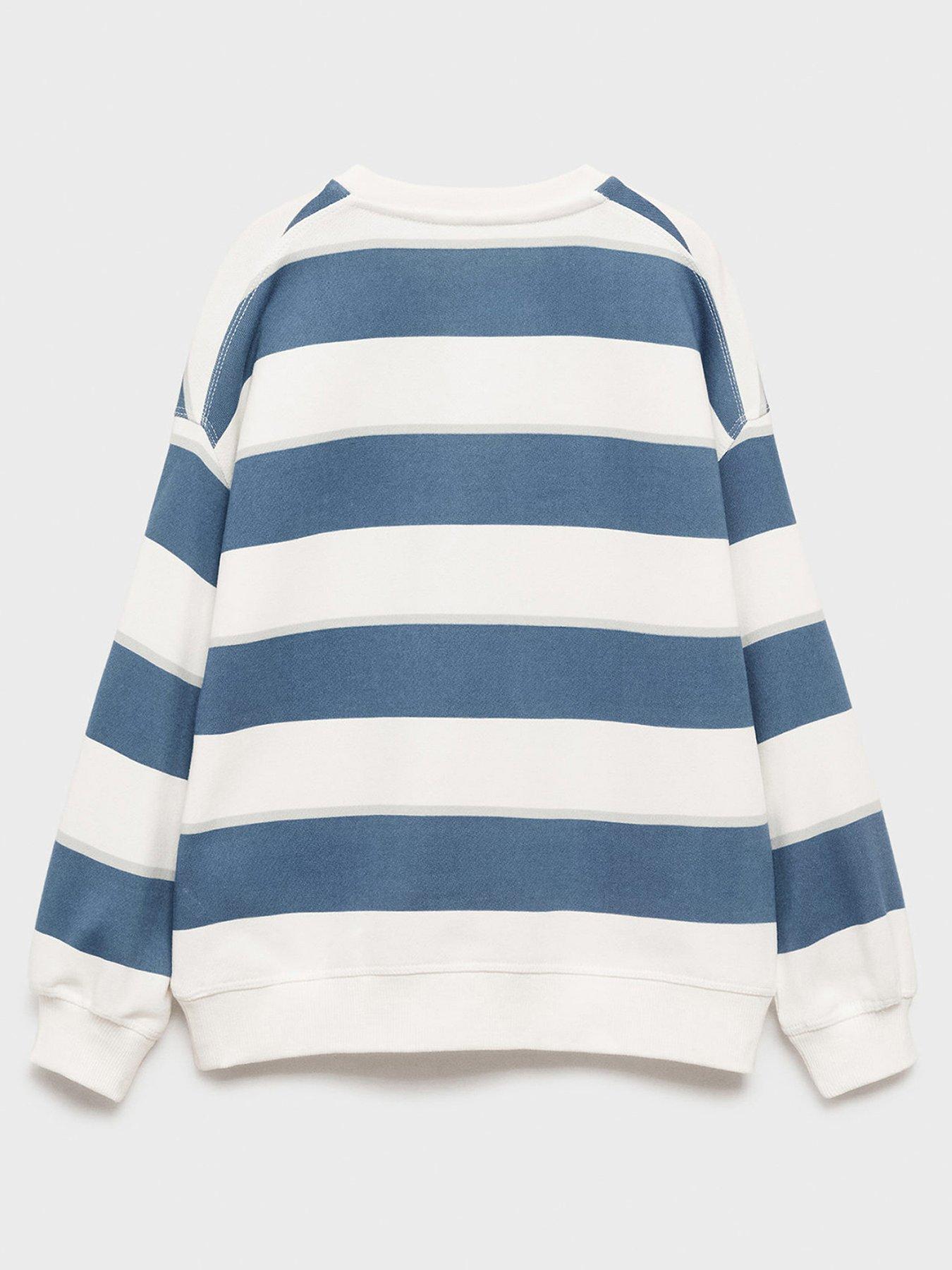 Image 3 of 5 of Mango Boys Striped Sweat Top - Blue