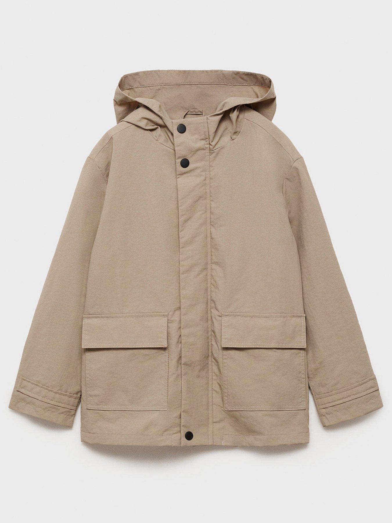 undefined Boys Lightweight Hooded Jacket - Beige
