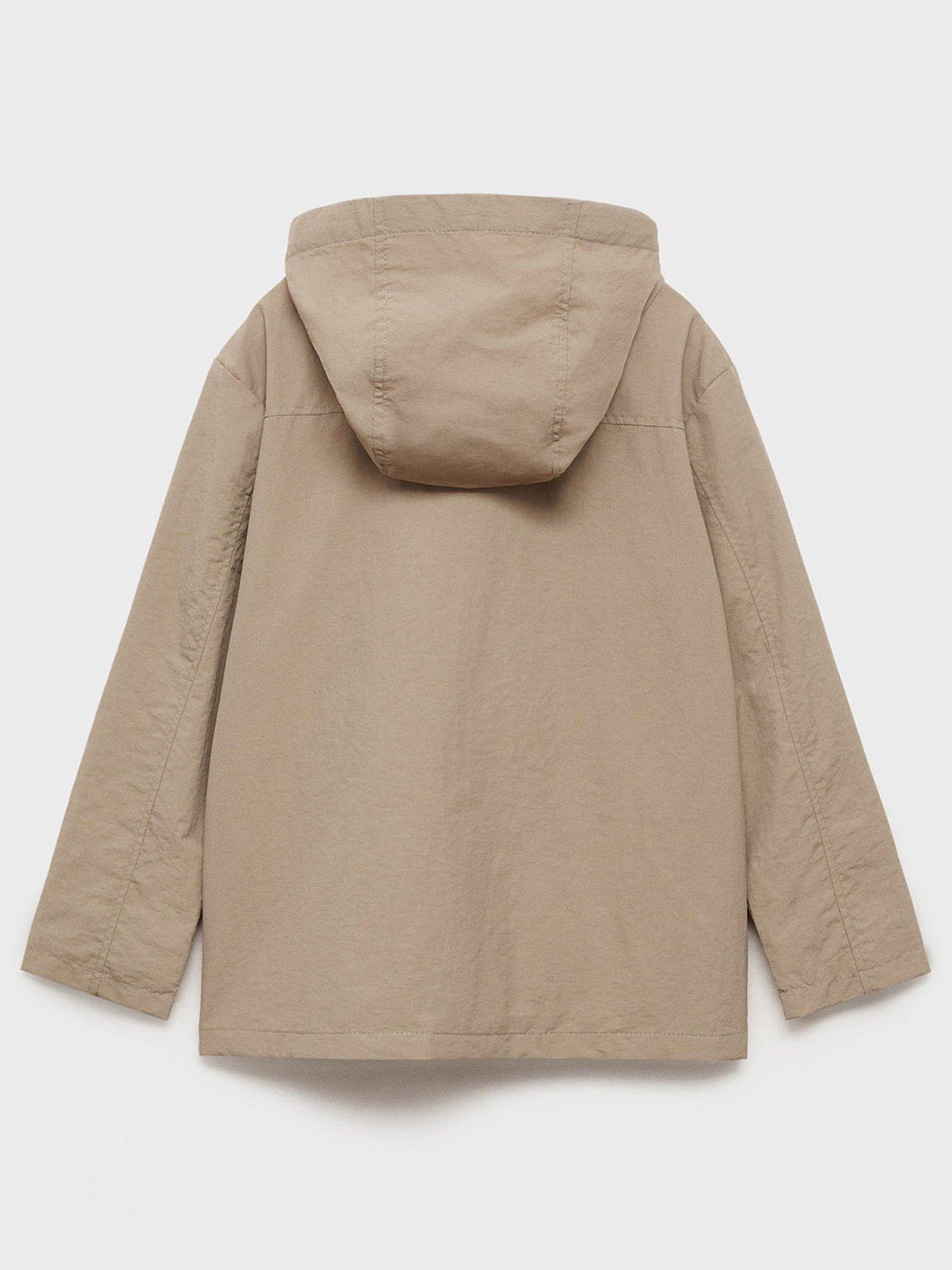 Image 2 of 4 of Mango Boys Lightweight Hooded Jacket - Beige