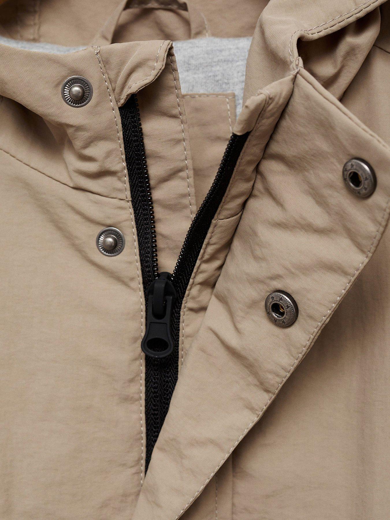 Image 4 of 4 of Mango Boys Lightweight Hooded Jacket - Beige