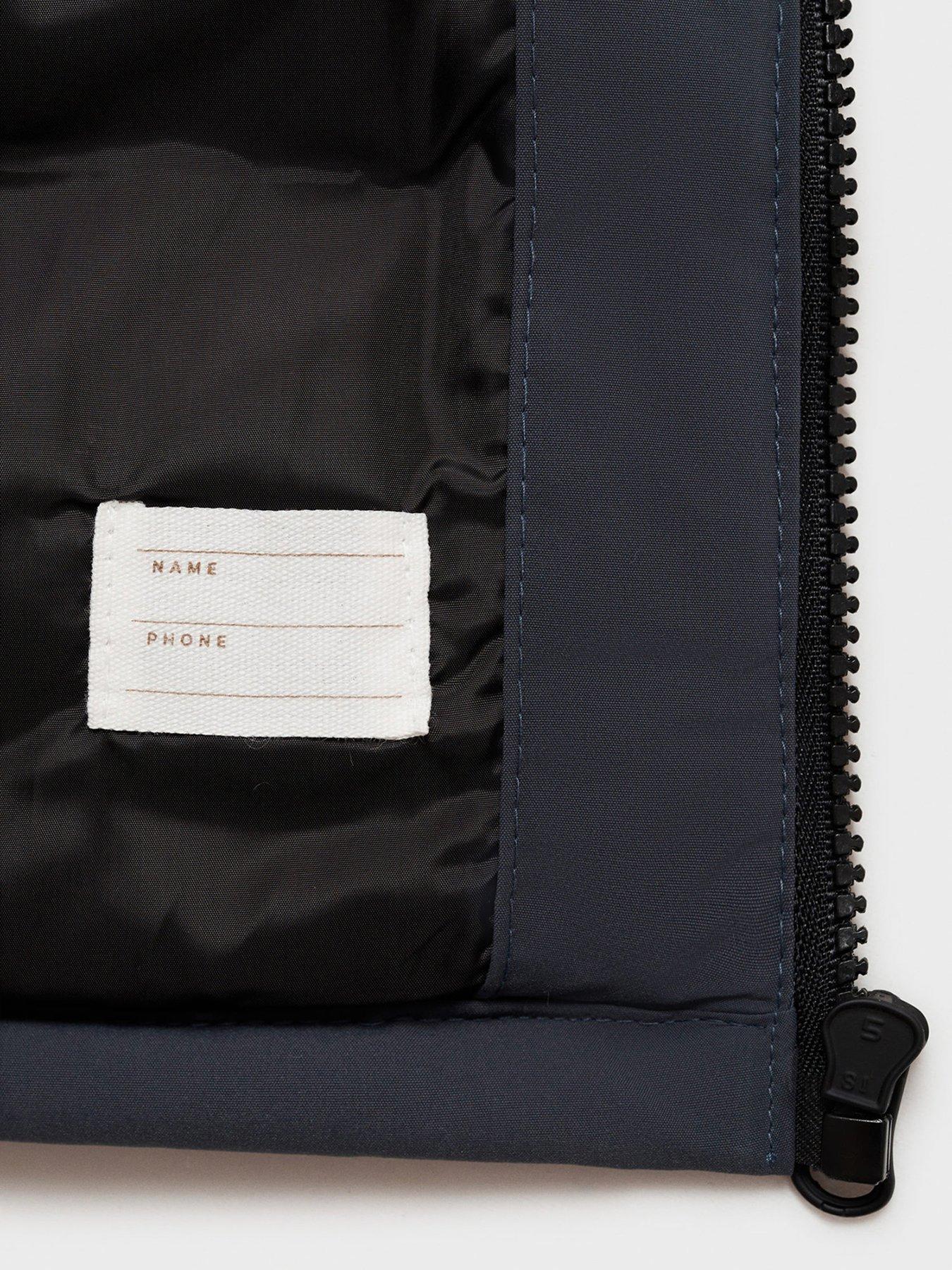 Image 4 of 4 of Mango Boys Hooded Padded Gilet - Dark Grey