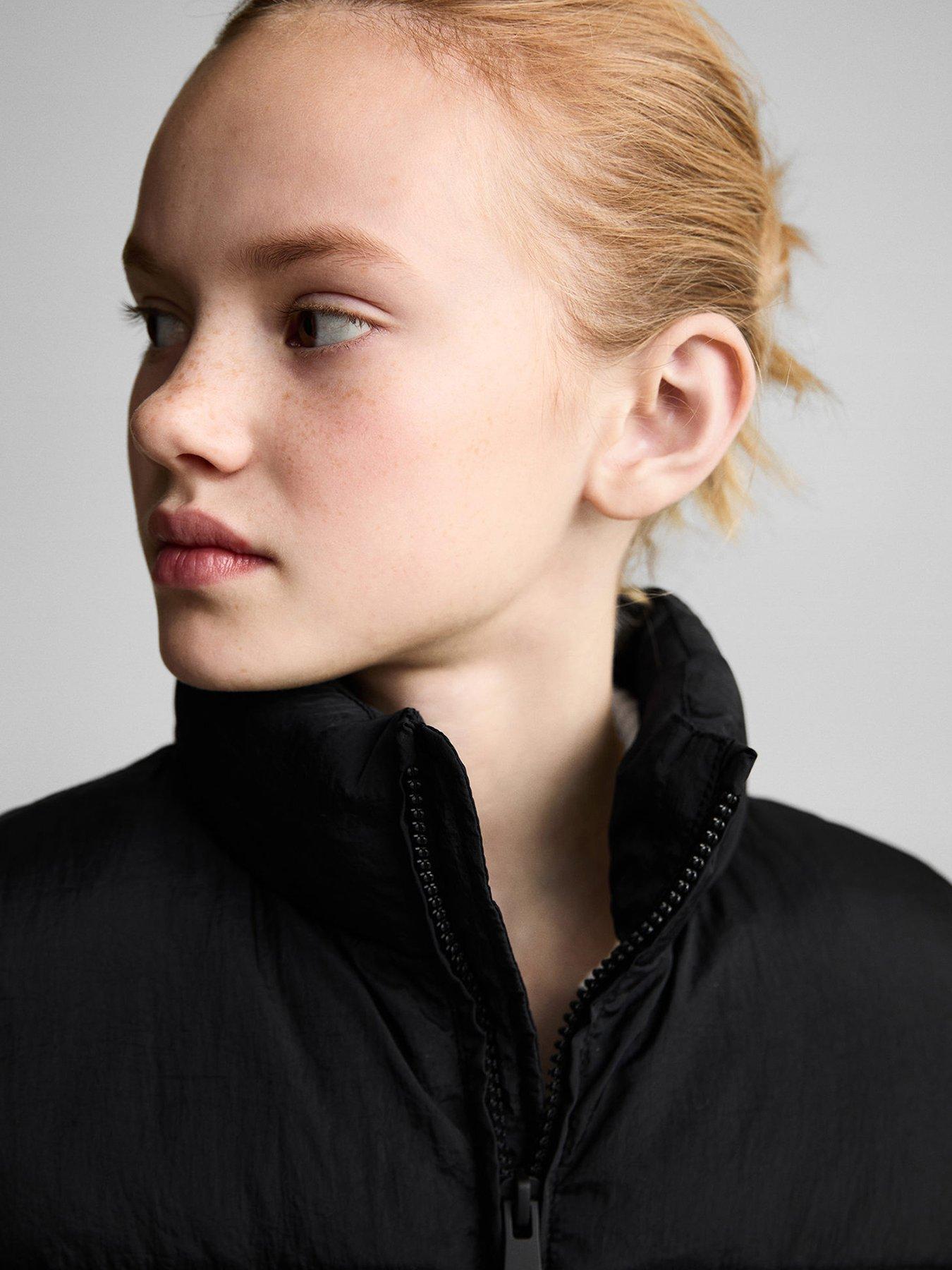 Image 3 of 7 of Mango Girls Short Padded Gilet - Black