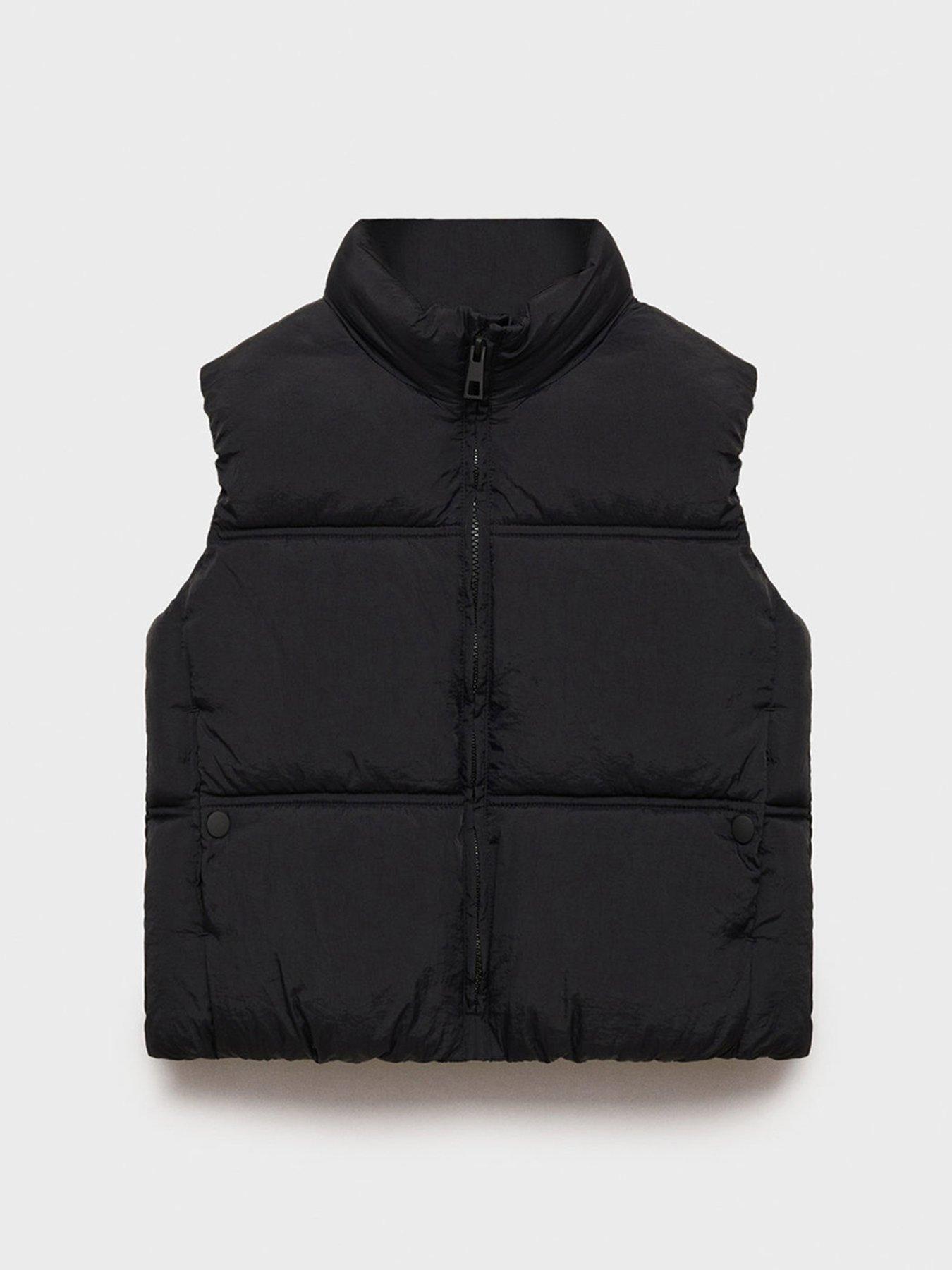 Image 4 of 7 of Mango Girls Short Padded Gilet - Black