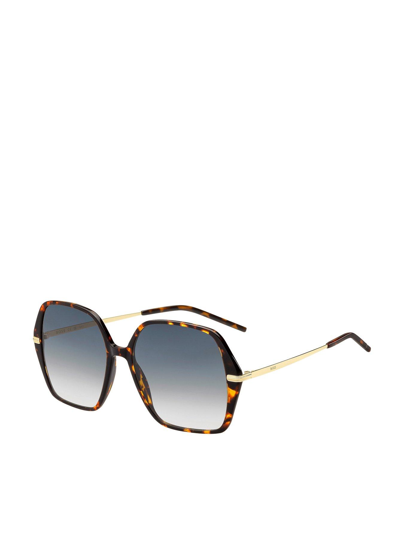 boss-havana-large-square-metal-frame-sunglasses-brown