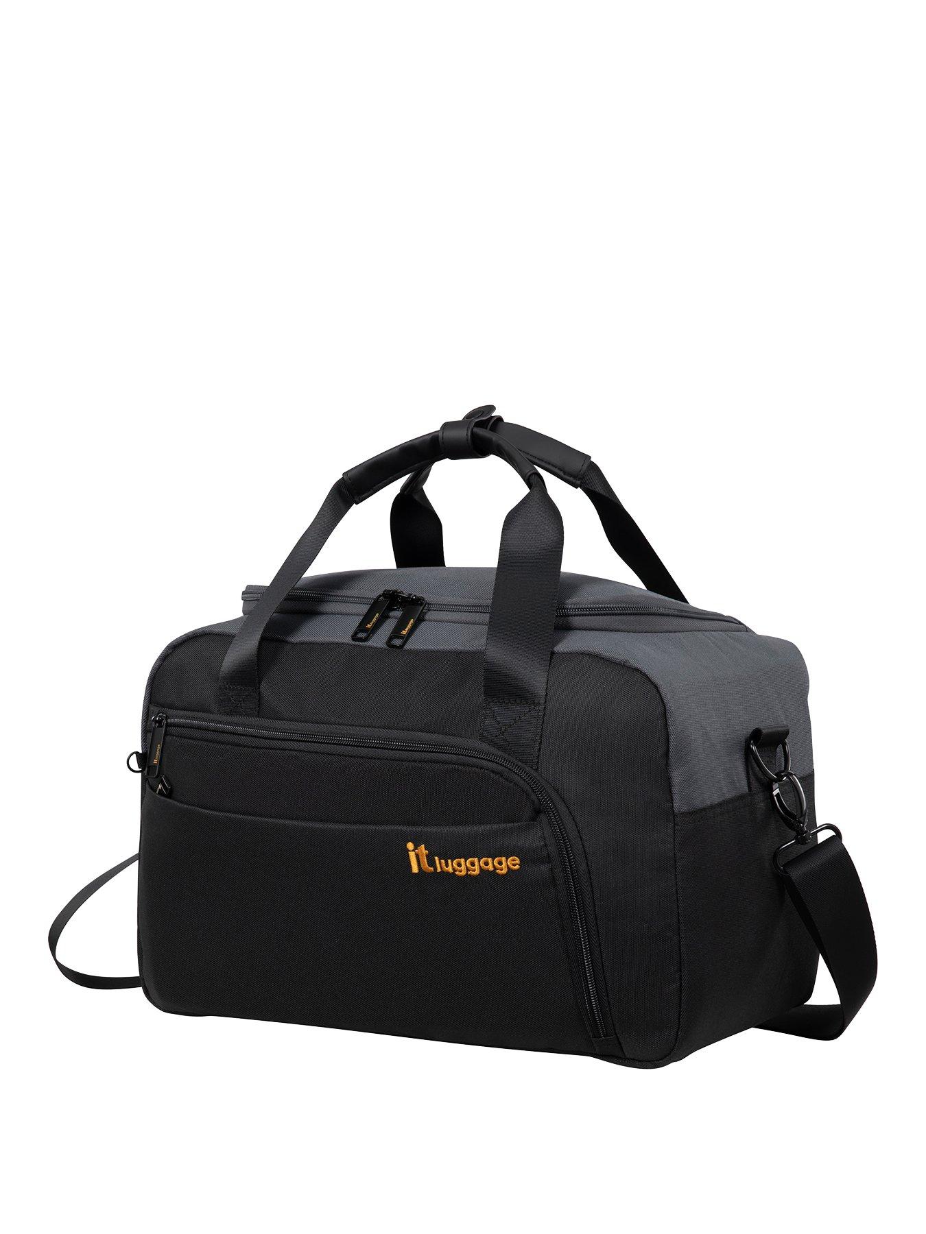 it-luggage-duo-tone-pewterblack-holdall-bagfront