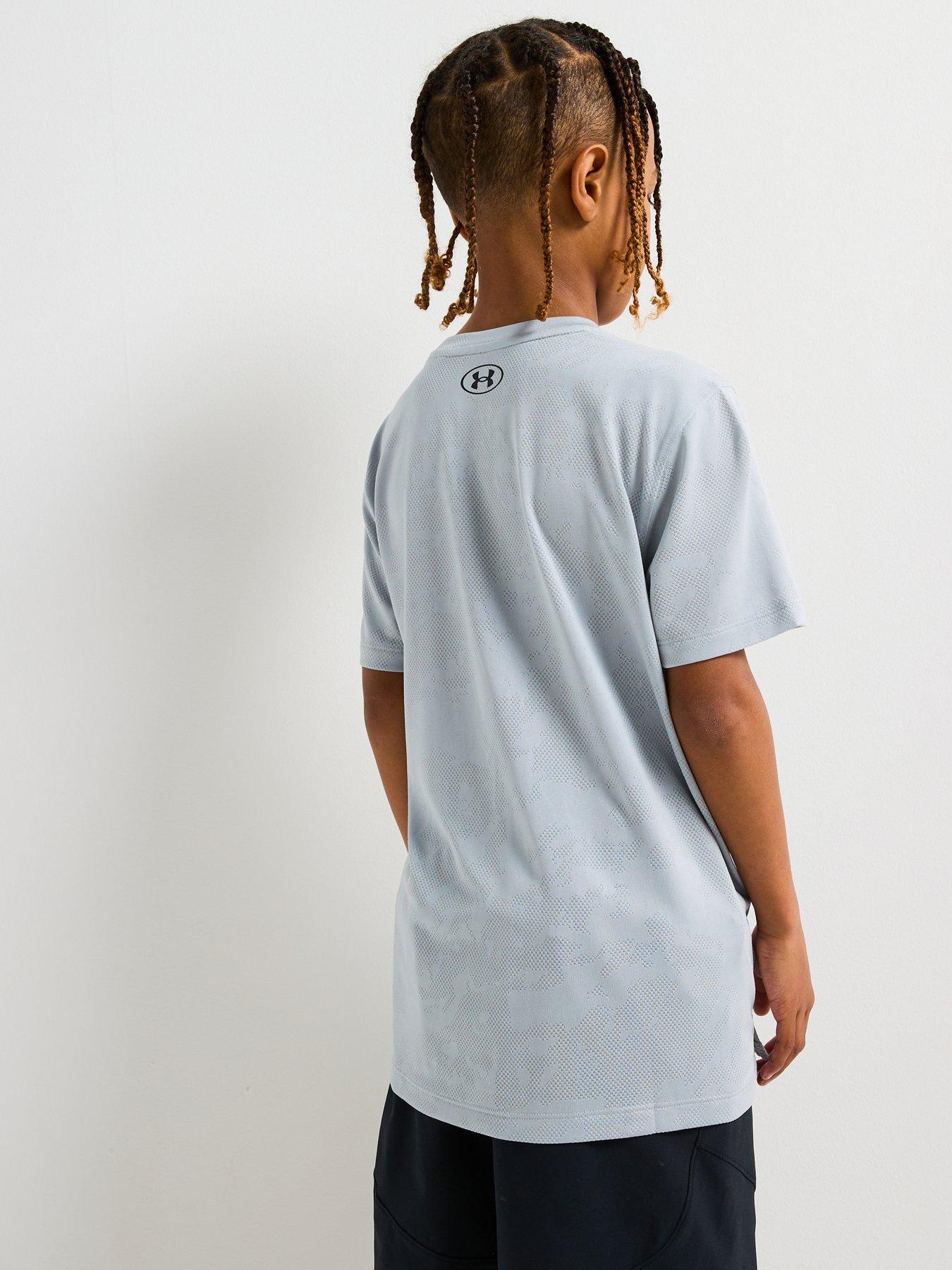 under-armour-junior-boys-training-tech-vent-jacquard-t-shirt-greystillFront
