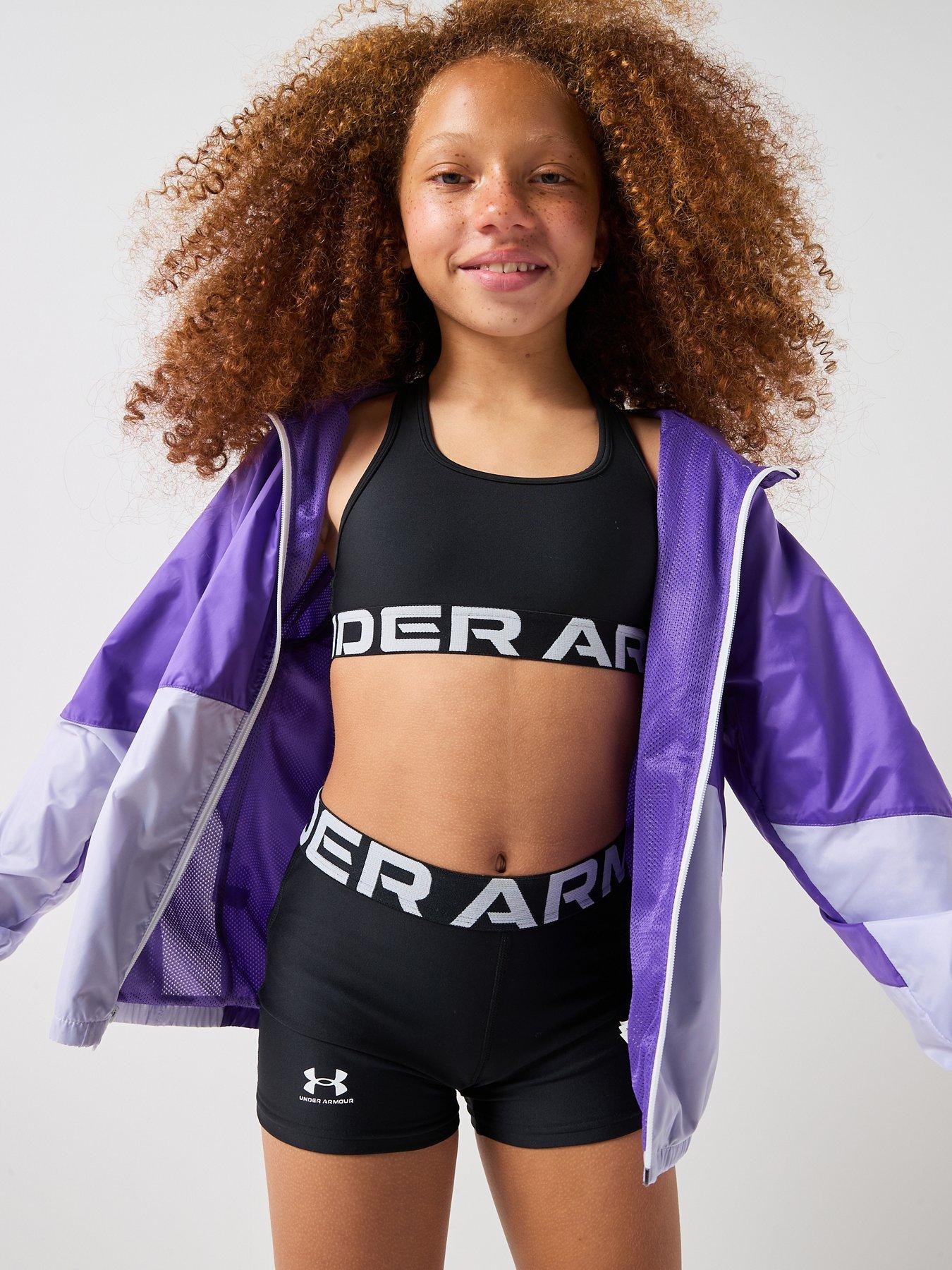 Image 4 of 6 of UNDER ARMOUR Junior Girls Training Heatgear Shorty Shorts - Black