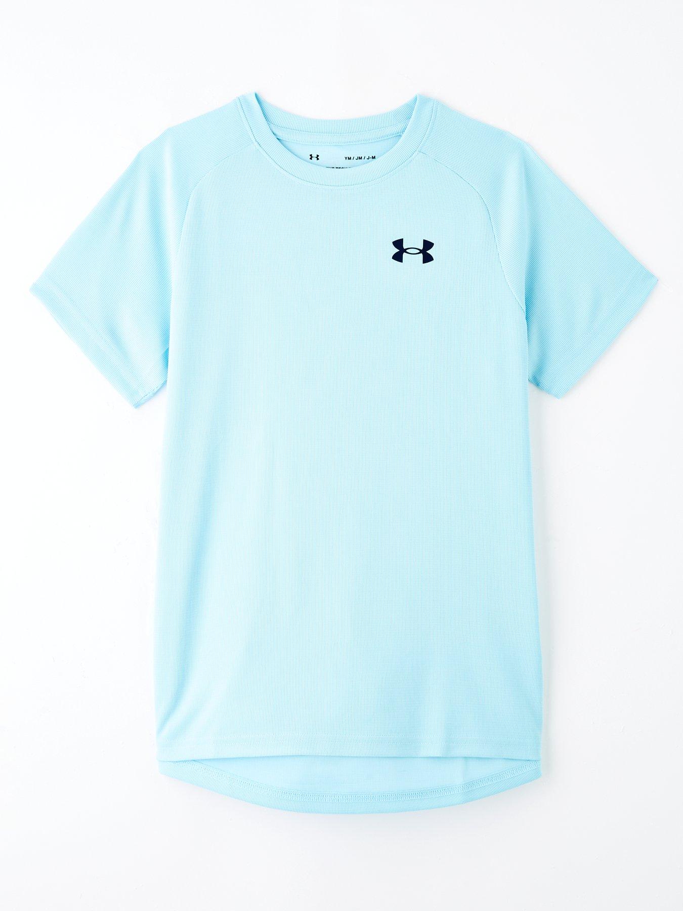 UNDER ARMOUR Junior Boys Training Tech Textured T-Shirt - Blue