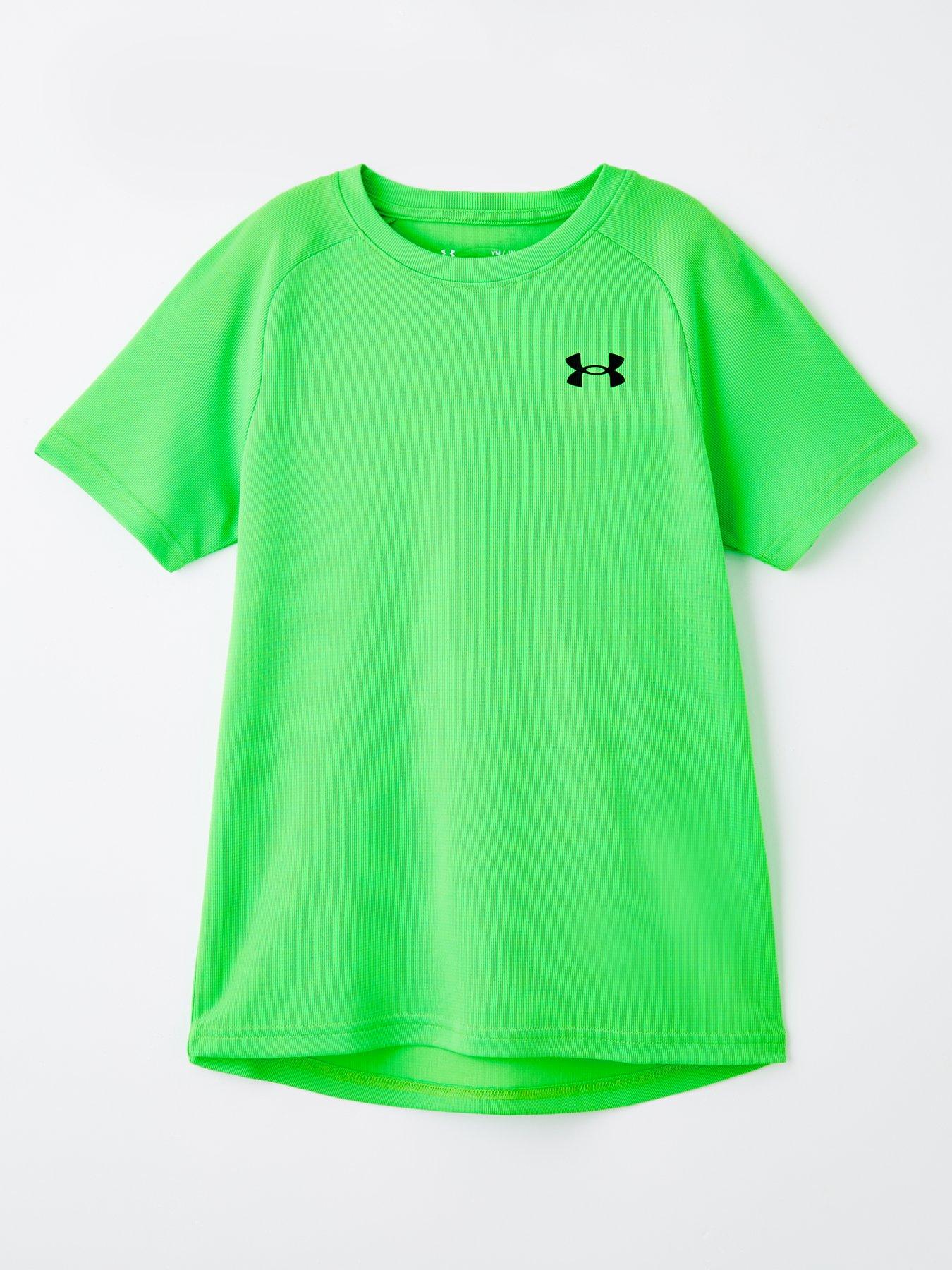 Image of UNDER ARMOUR Junior Boys Training Tech Textured T-Shirt - Green