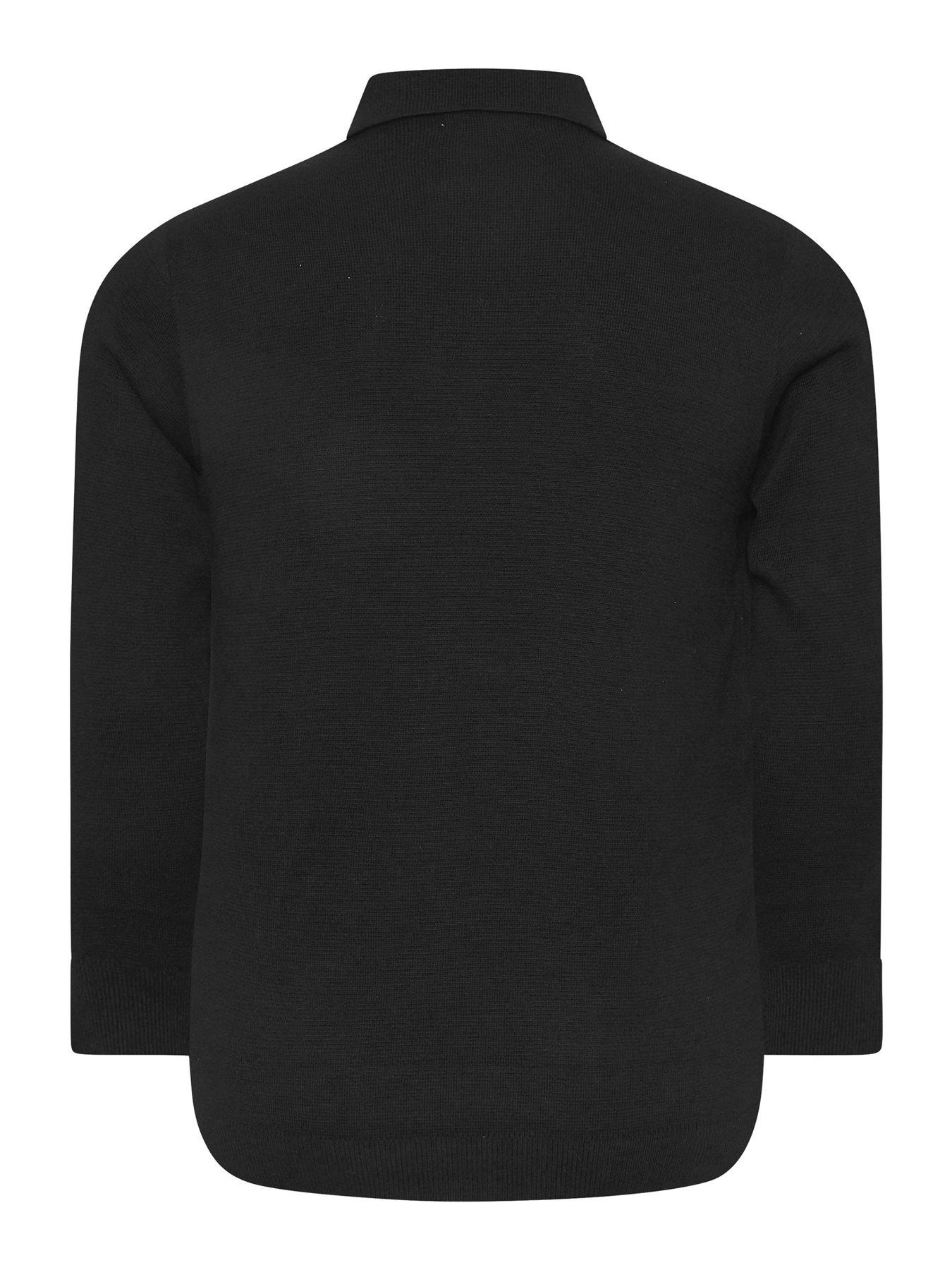 badrhino-milano-half-zip-pocket-knitted-jumper-blackstillFront