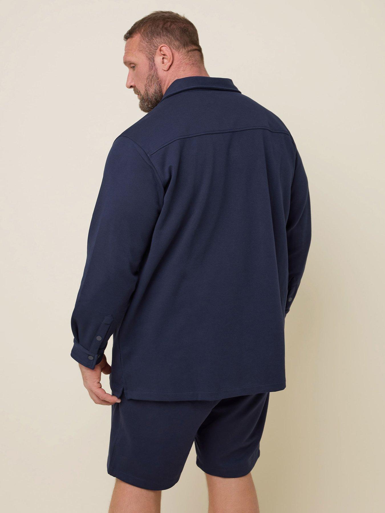 badrhino-textured-jersey-shacket-bluestillFront