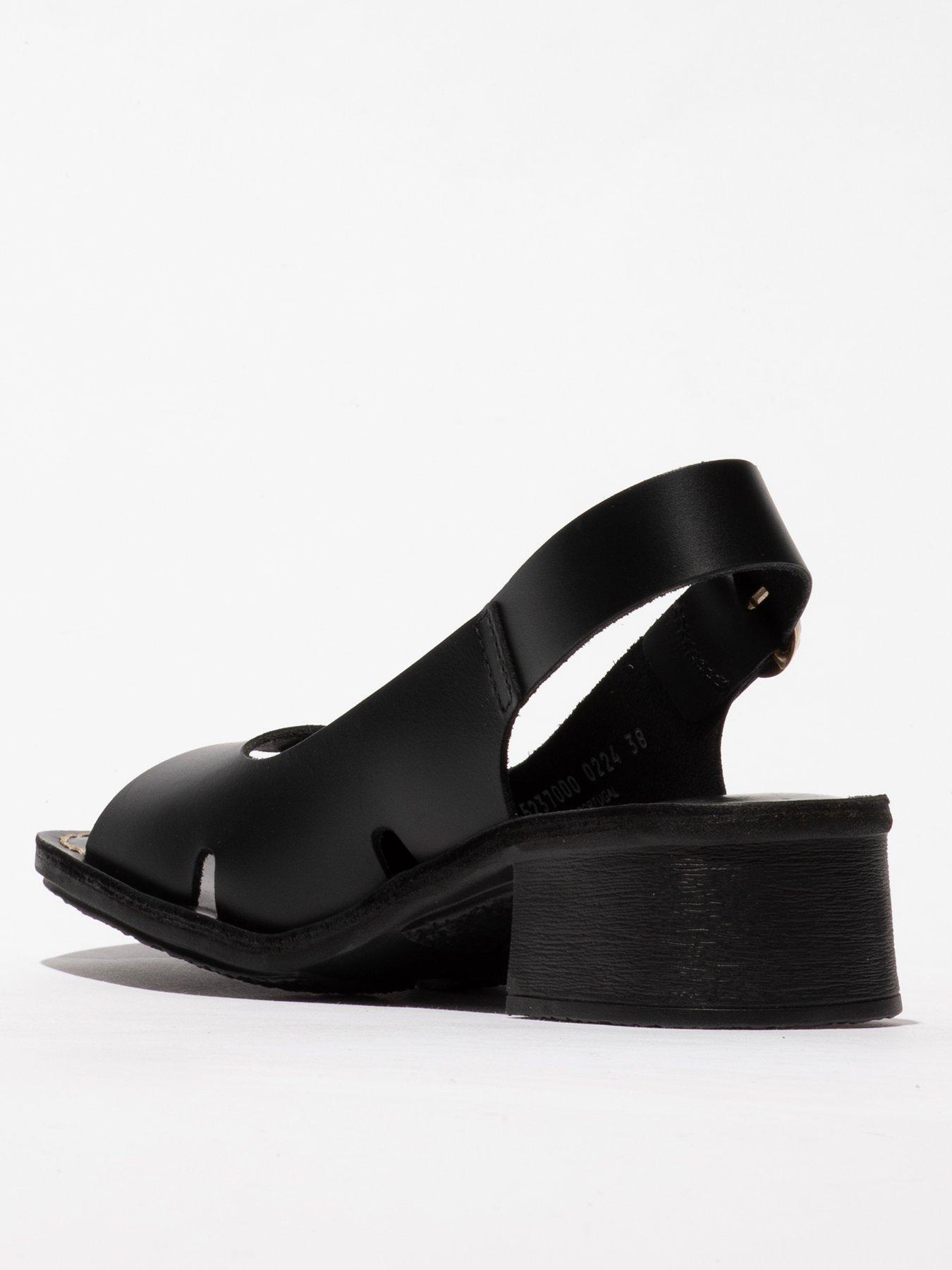 Image 3 of 4 of Fly London Edov Buckle Heeled Sandal - Black