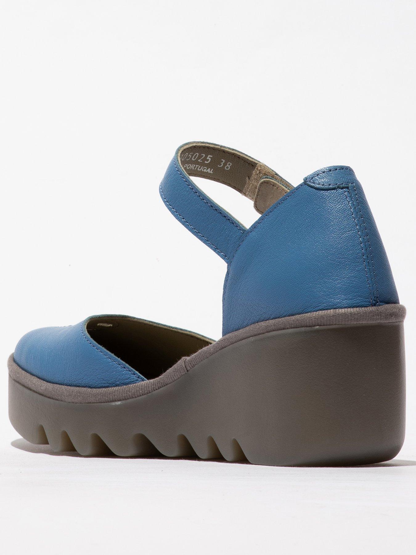 Image 3 of 4 of Fly London Biso Round Toe Wedge Shoe - Blue