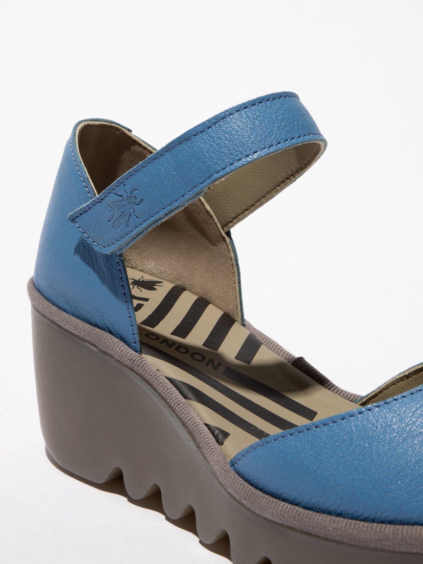 Image 4 of 4 of Fly London Biso Round Toe Wedge Shoe - Blue
