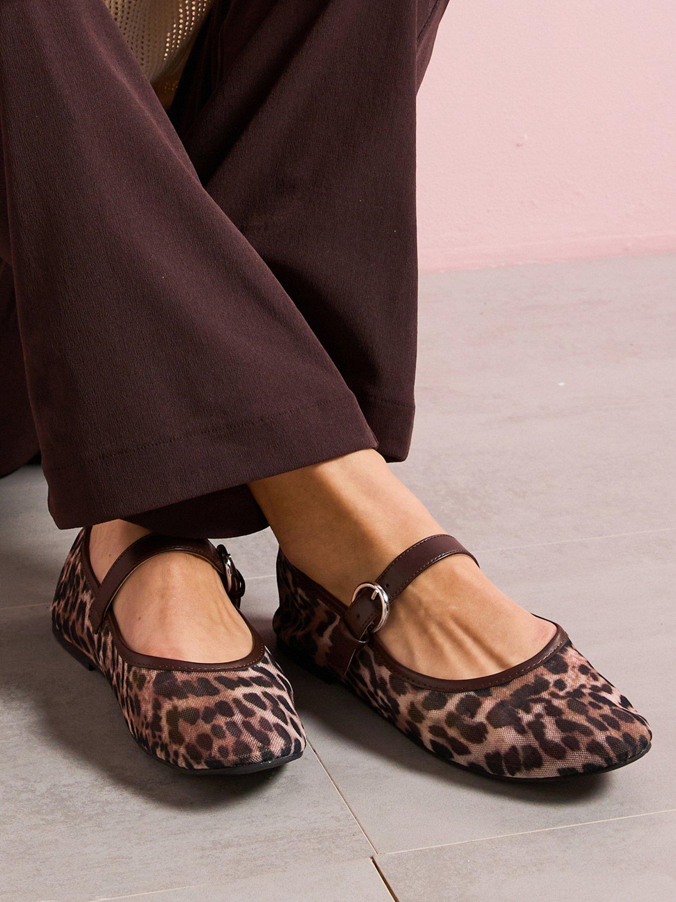 OFFICE Fancy Mesh Ballet Flats - Leopard