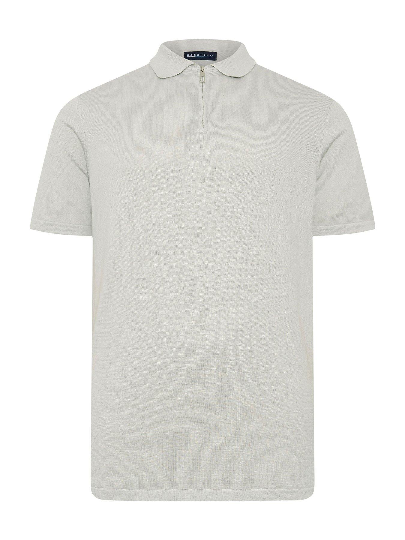 badrhino-short-sleeve-knitted-zip-polo-shirt-greyback