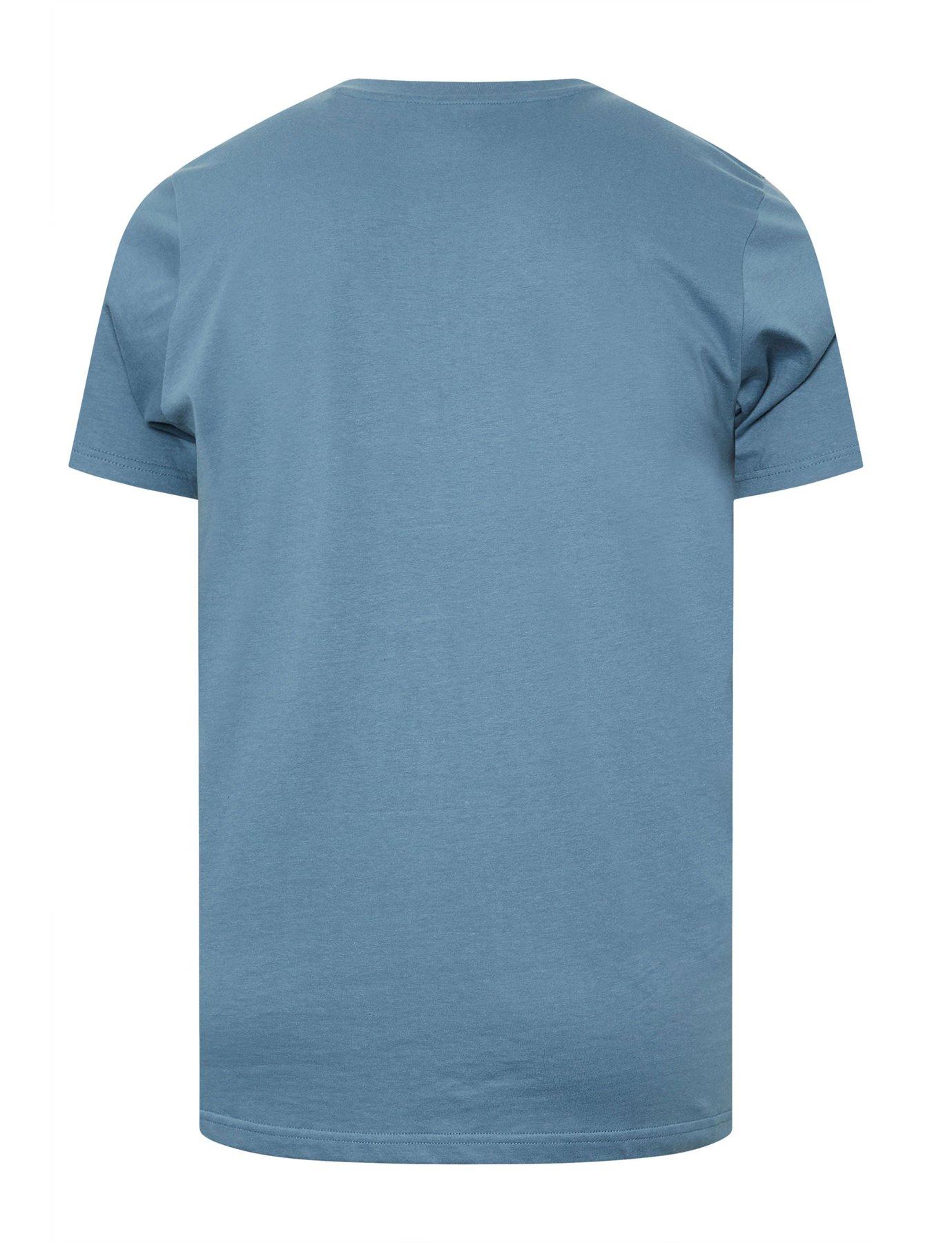 Image 2 of 3 of BadRhino Abstract Mountain T-shirt - Blue