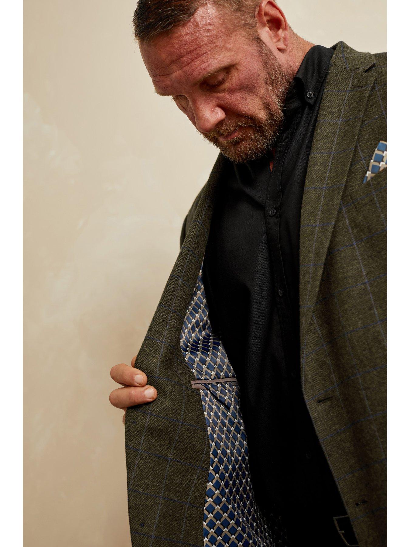 badrhino-checked-suit-jacket-regular-brownoutfit