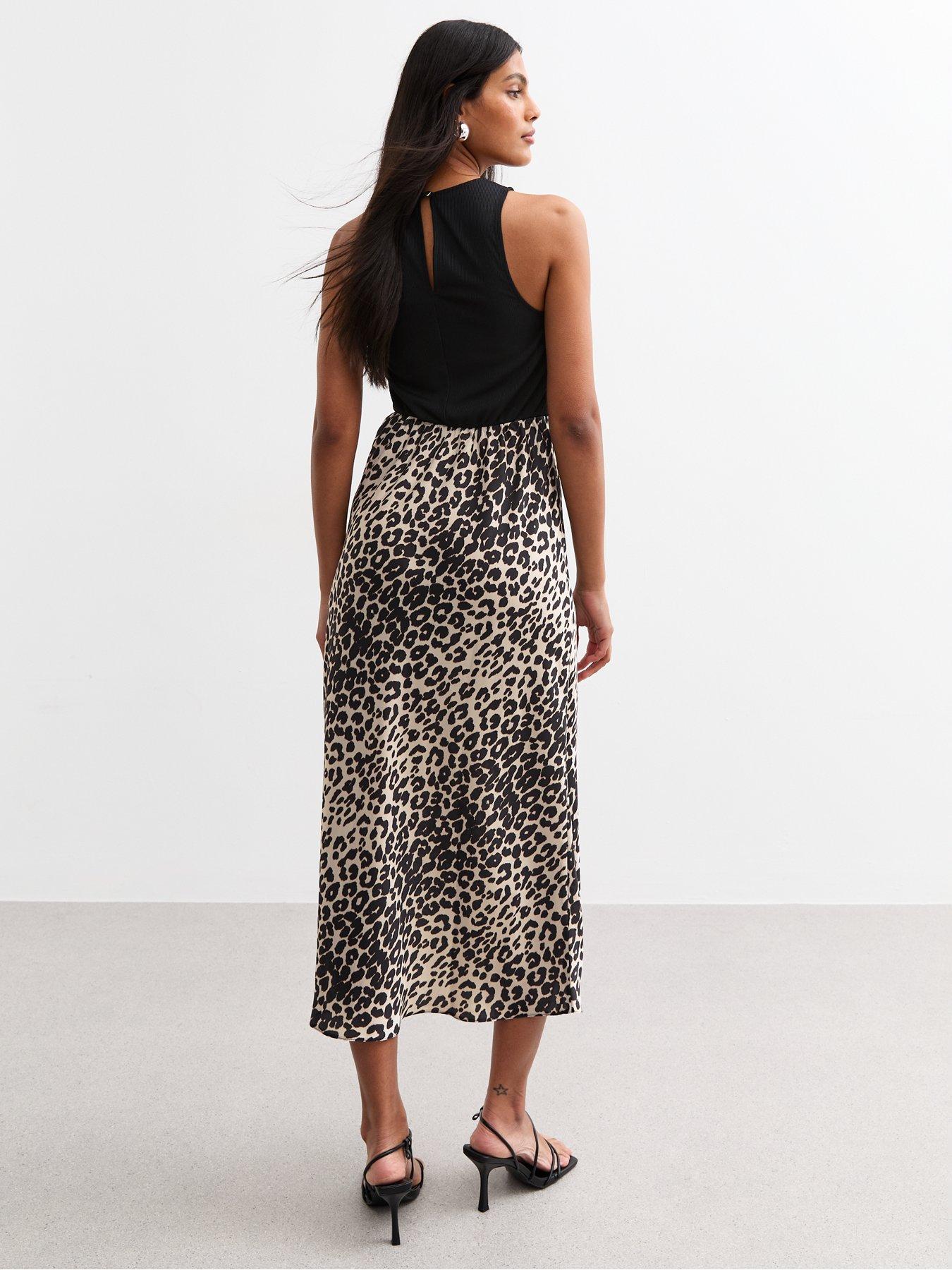 new-look-black-animal-print-satin-skirt-midi-dressstillFront