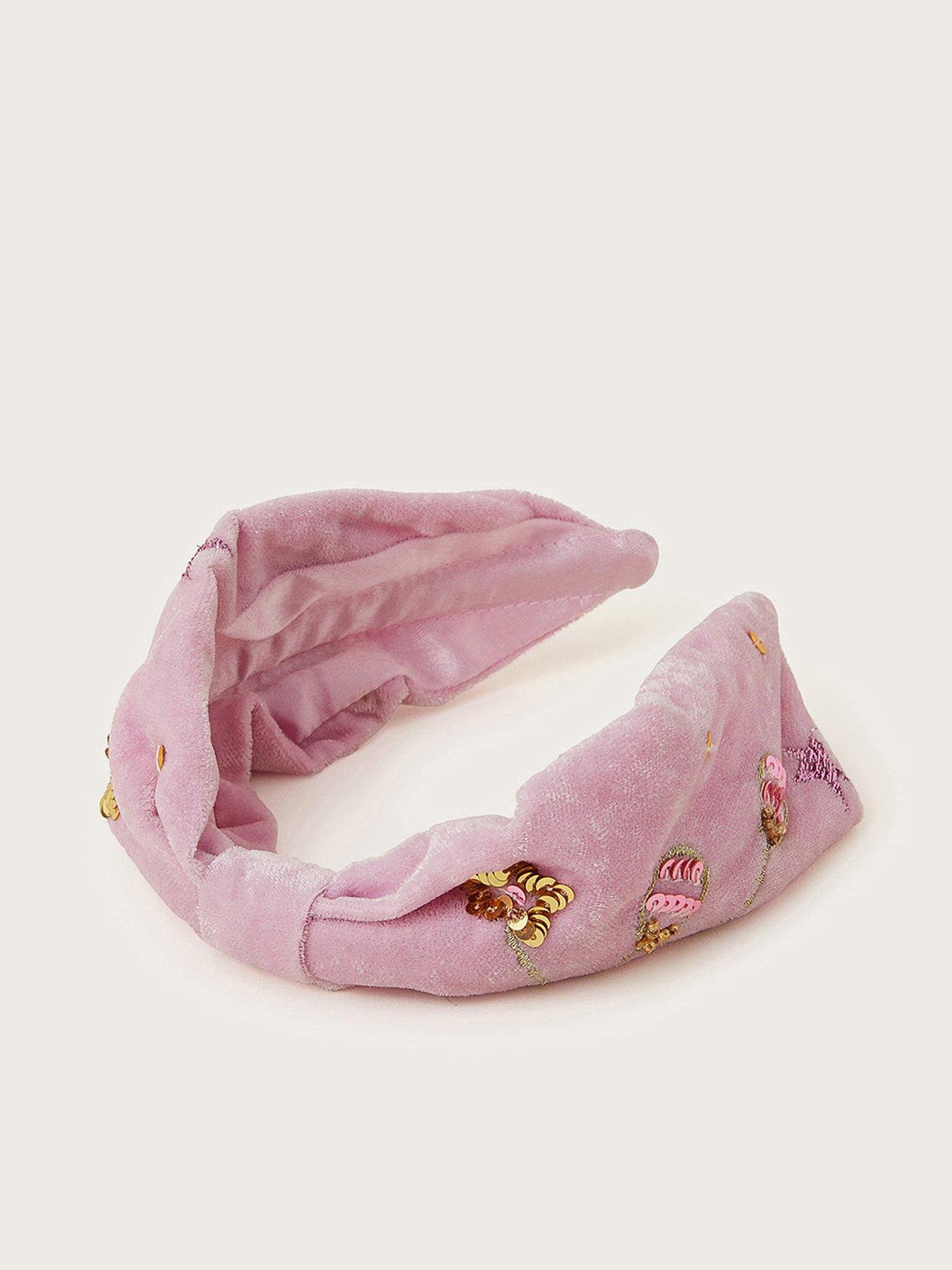 monsoon-girls-christmas-embellished-velvet-headband-pink