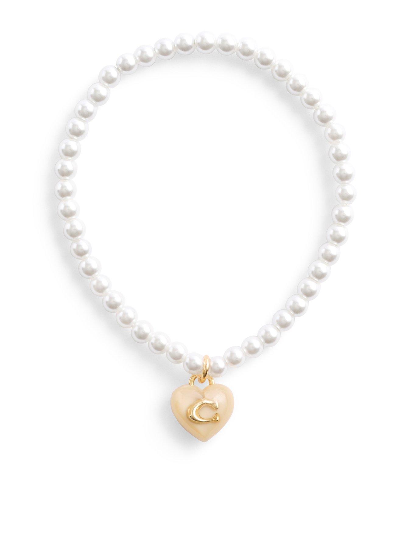 coach-pearl-heart-charm-bracelet