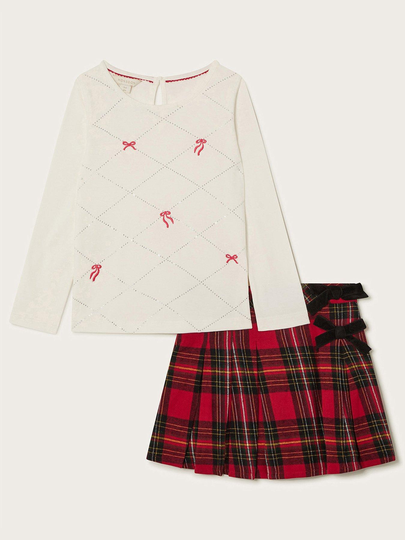 monsoon-girls-long-sleeve-bow-top-and-tartan-skirt-christmas-set-red