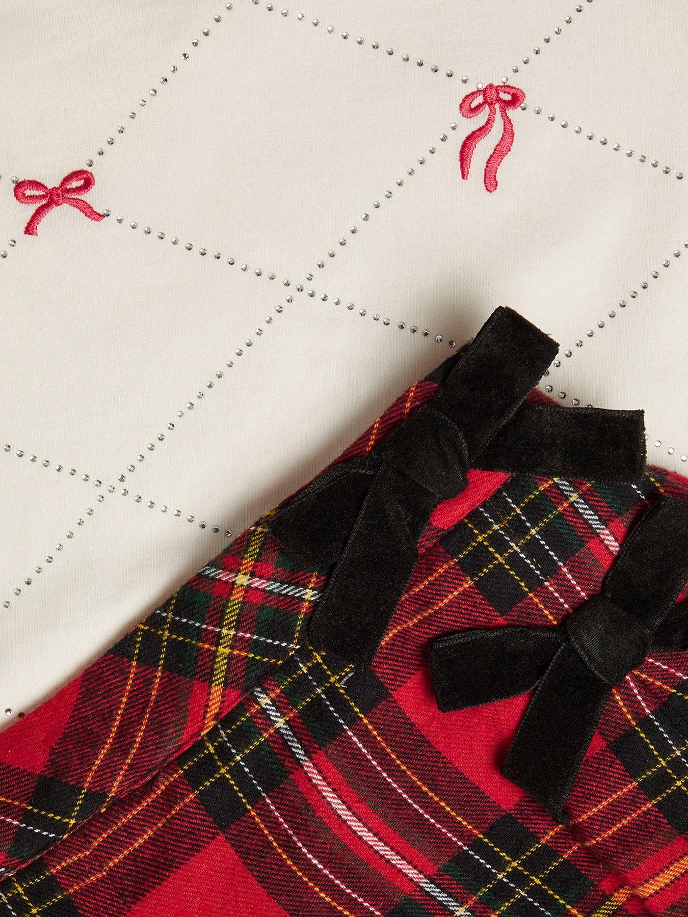 monsoon-girls-long-sleeve-bow-top-and-tartan-skirt-christmas-set-redoutfit