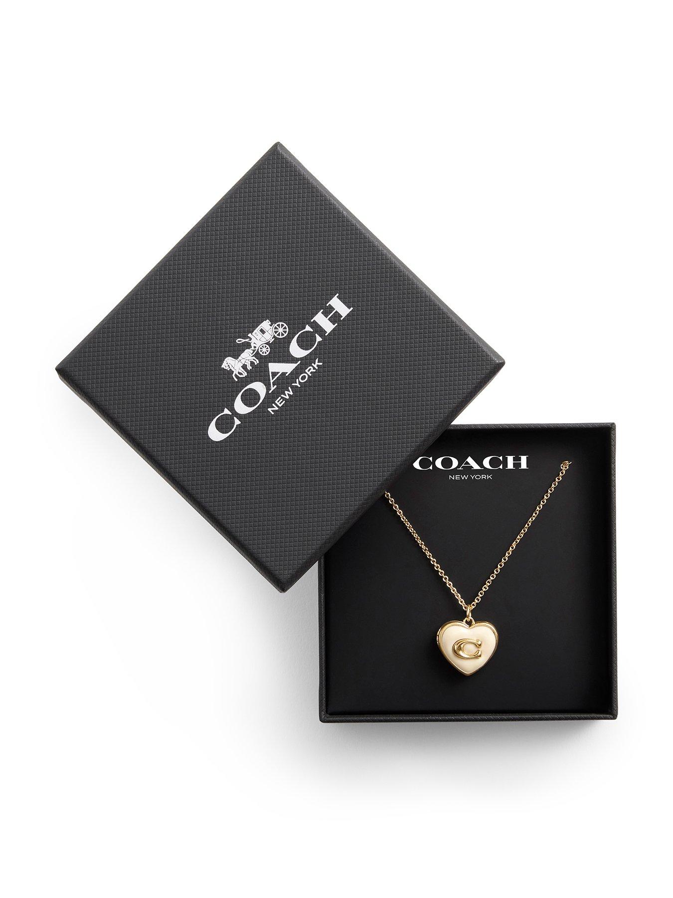 coach-enamel-heart-locket-necklace-boxed-set