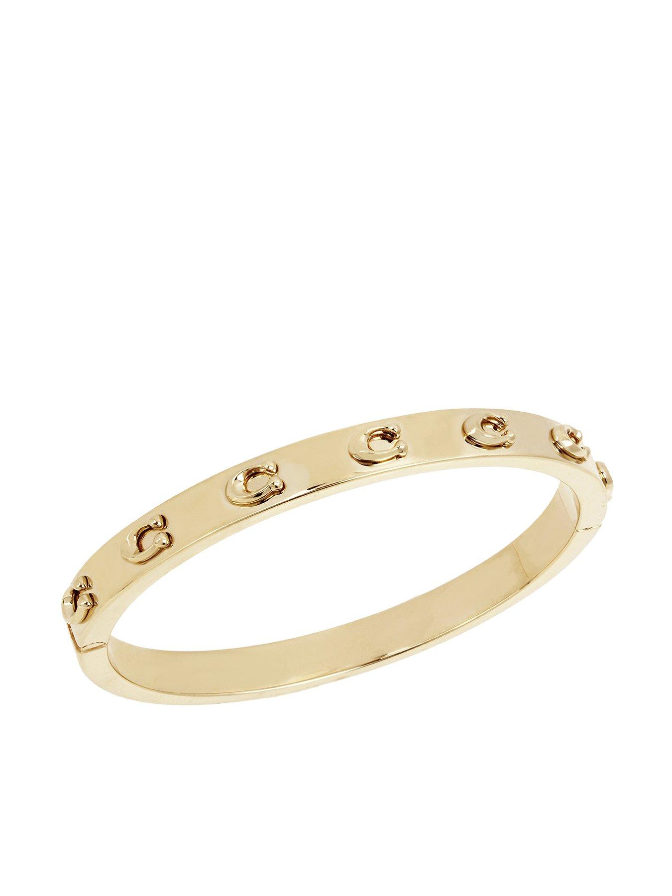 COACH Signature C Hinged Bangle Bracelet