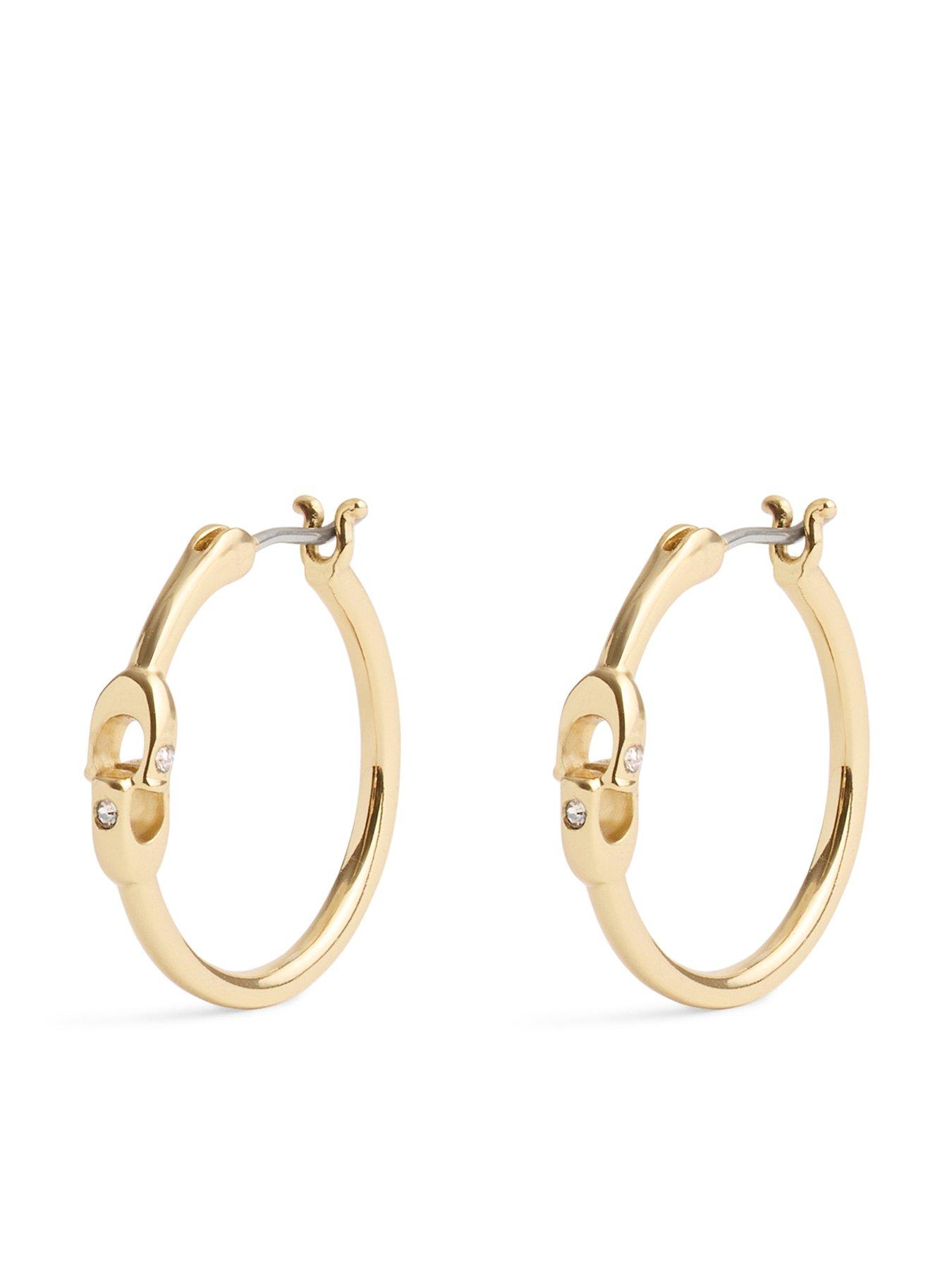 COACH Signature Hoop Earrings