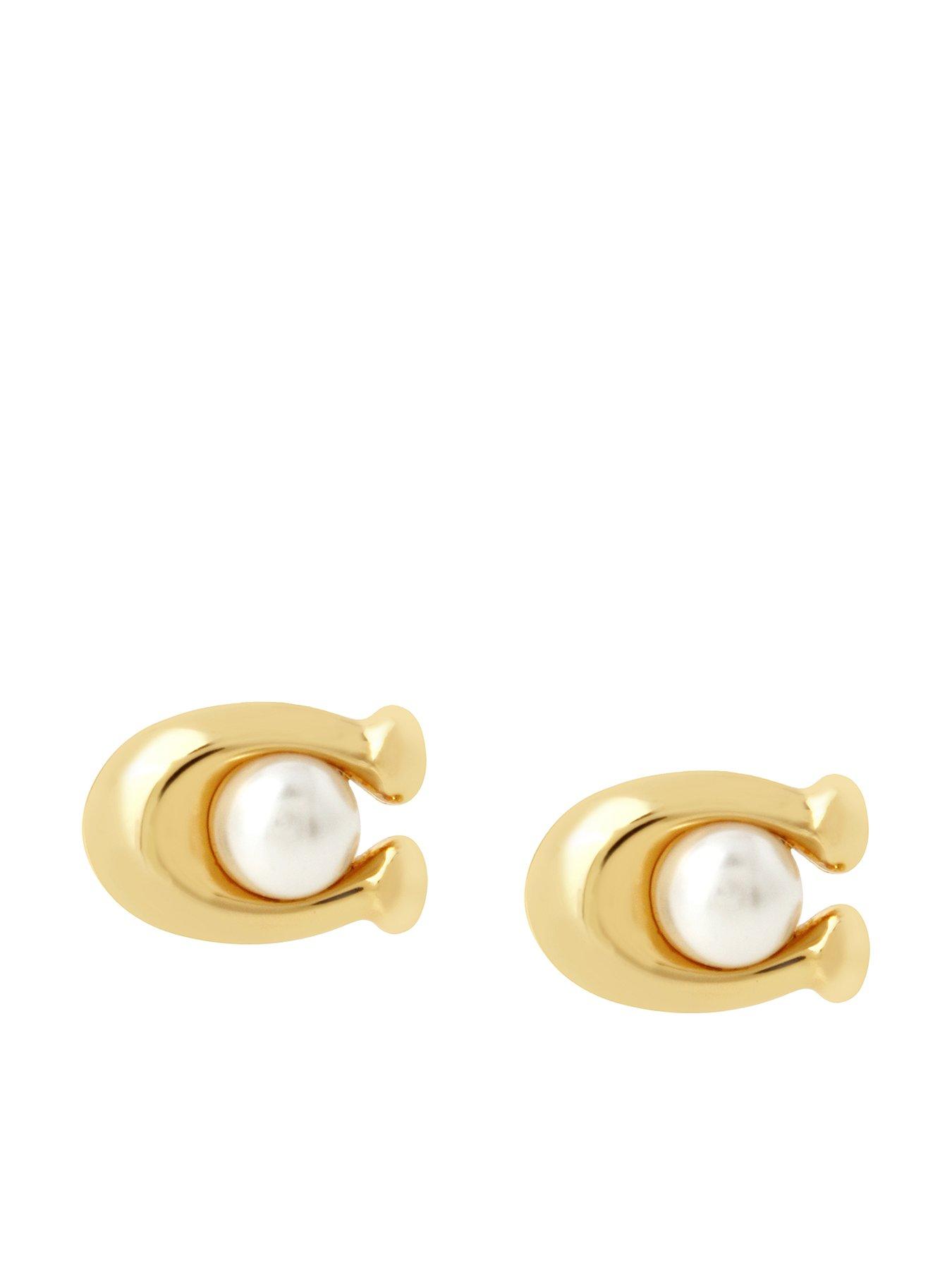 coach-pearl-signature-stud-earrings