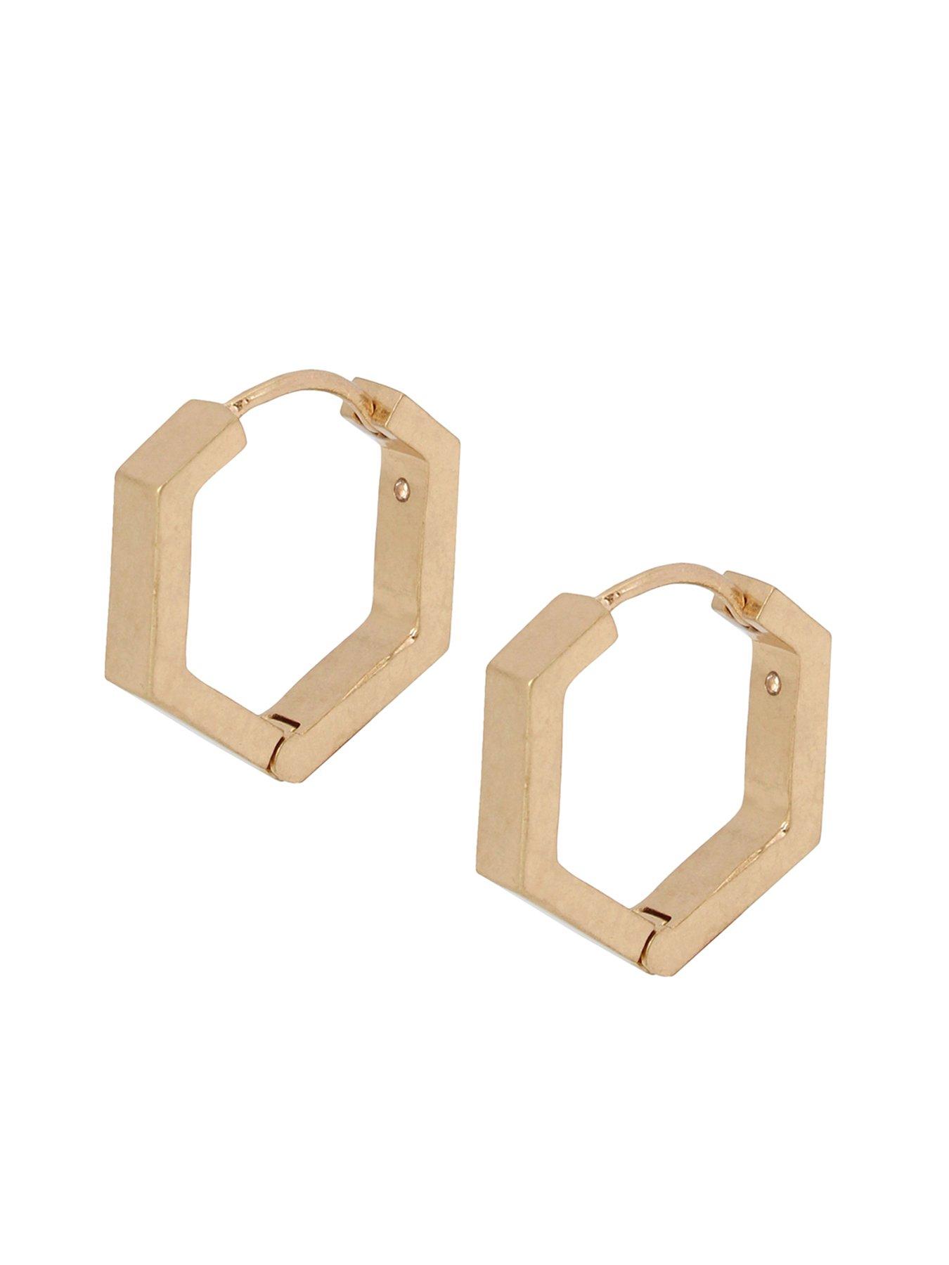 allsaints-hexagon-hoop-earrings