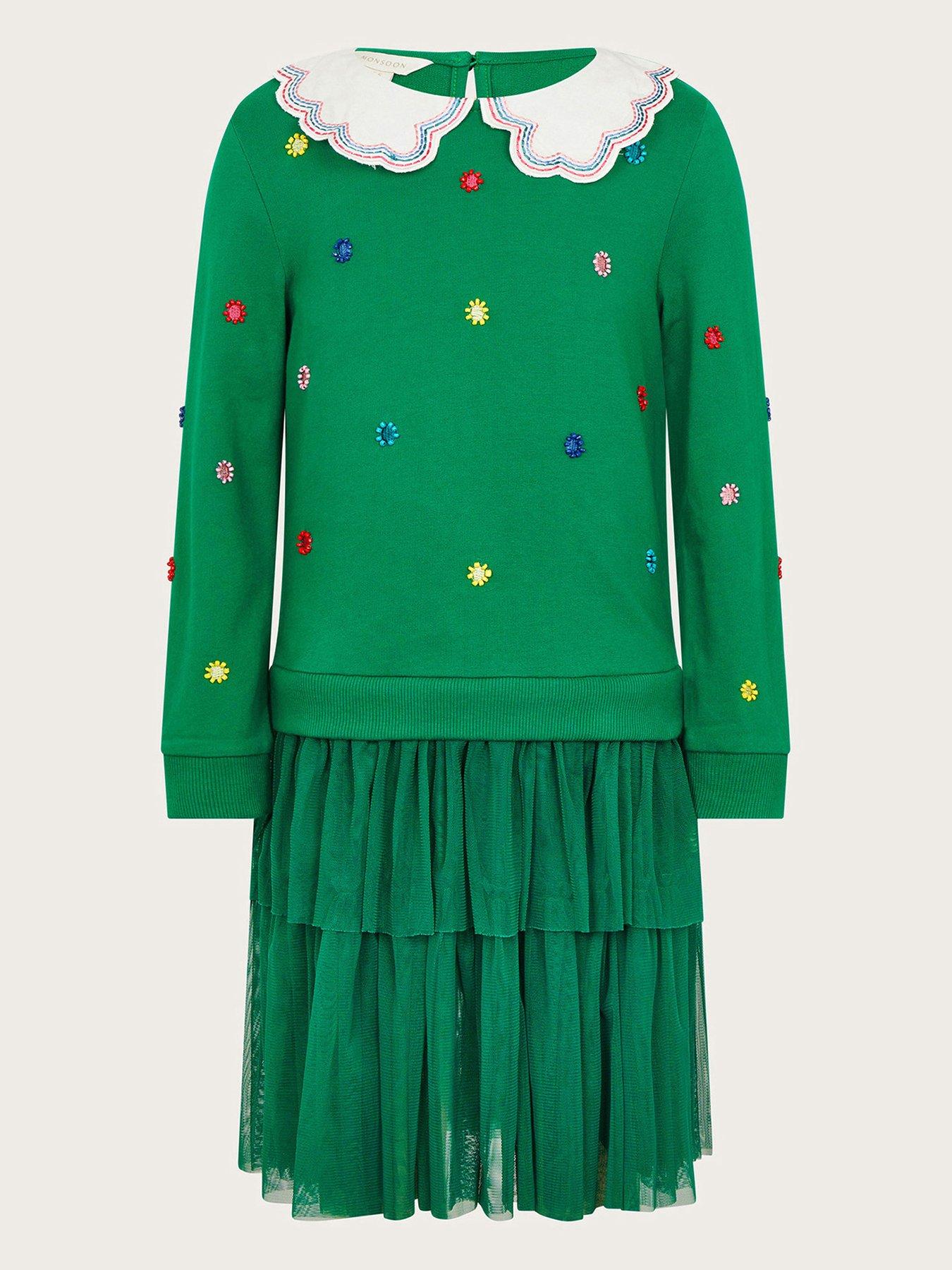 monsoon-girls-christmas-embroidered-2-in-1-sweatshirt-dress-green