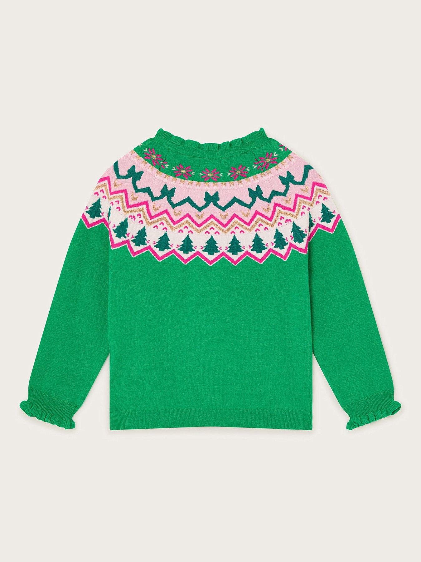 monsoon-girls-christmas-fairisle-cardigan-greenback