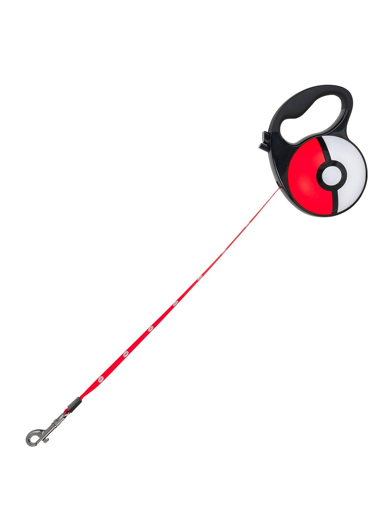 pokemon-pokeacute-ball-retractable-pet-leash-16-ft-retractable-leash-with-reflective-tape-handbrake-lock-comfort-grip-and-metal-clipfront