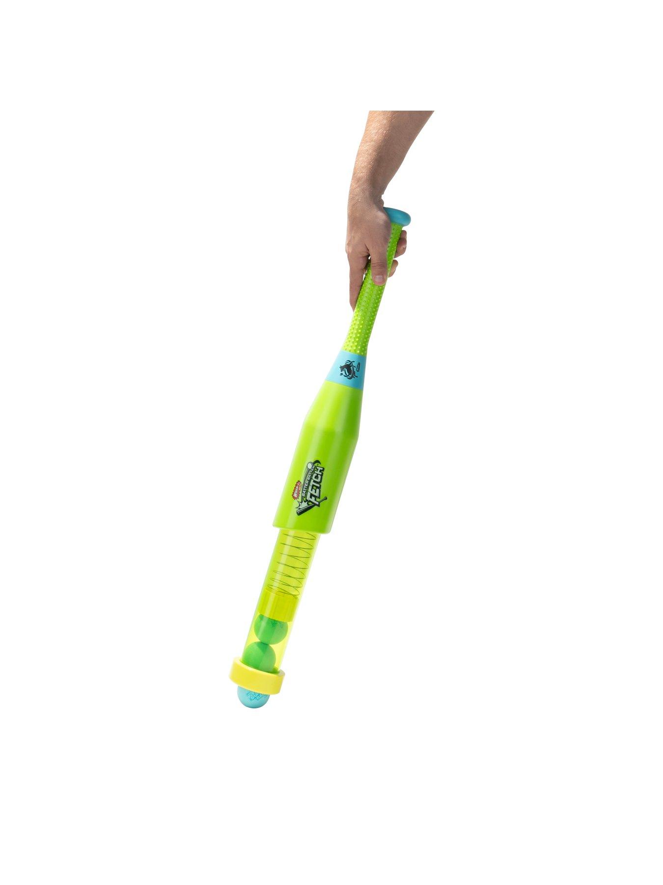 wham-o-pets-batter-batter-fetch-spring-loaded-baseball-bat-dog-ball-launcher-with-3-x-2-inch-super-balls-made-of-durable-foam-materialdetail