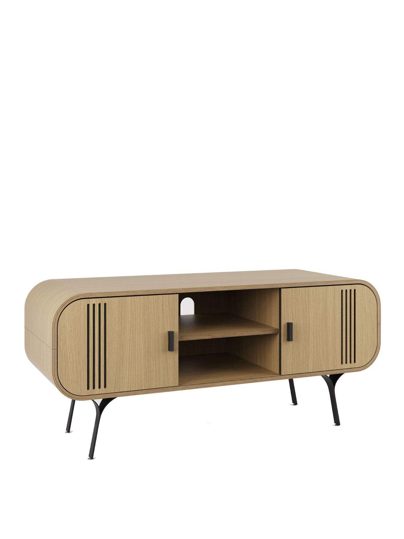 Image 2 of 4 of Jual Milano Real Wood Veneer&nbsp;TV Stand &nbsp;- Real Wood Oak&nbsp;Veneer