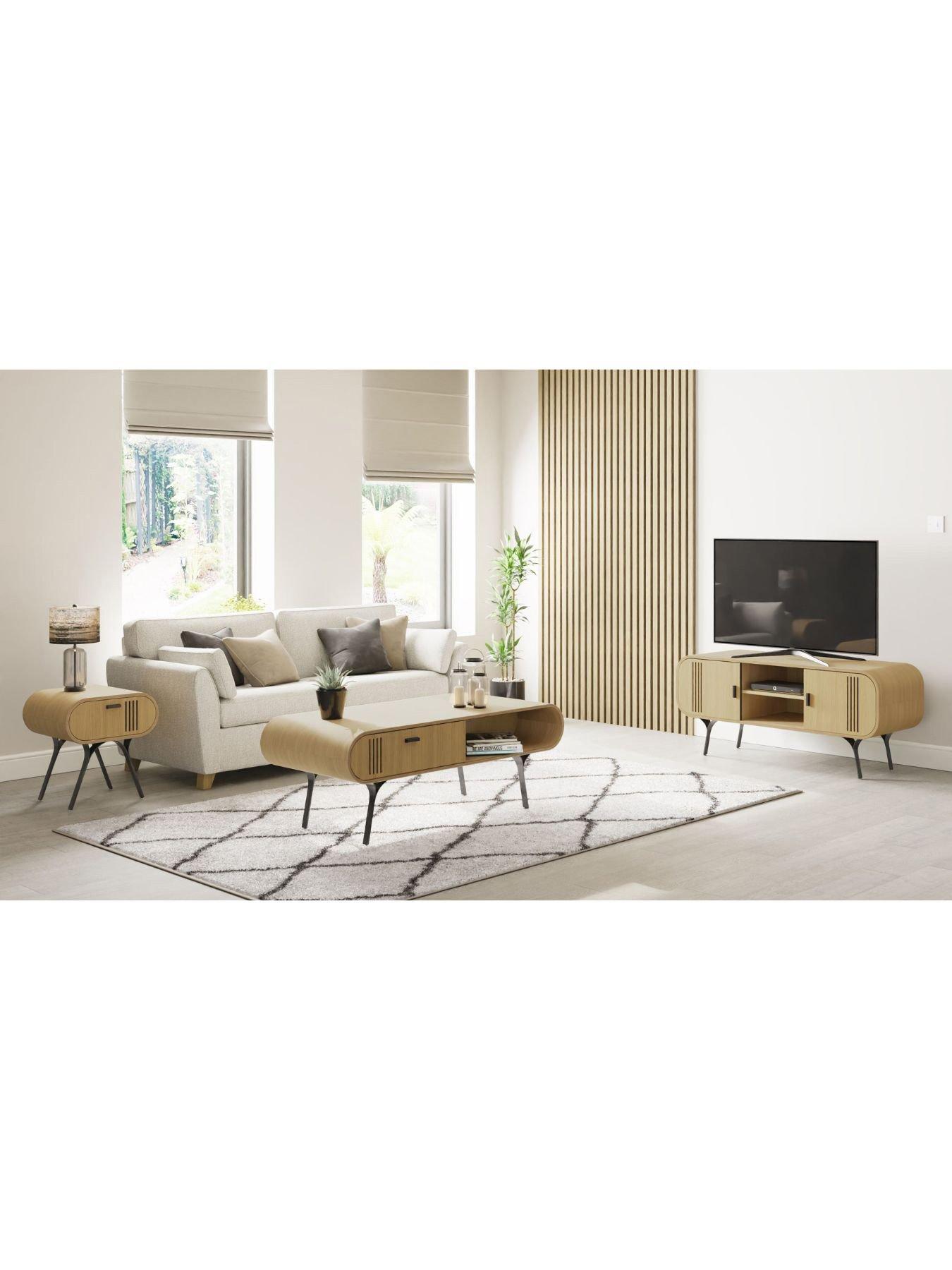 Image 4 of 4 of Jual Milano Real Wood Veneer&nbsp;TV Stand &nbsp;- Real Wood Oak&nbsp;Veneer