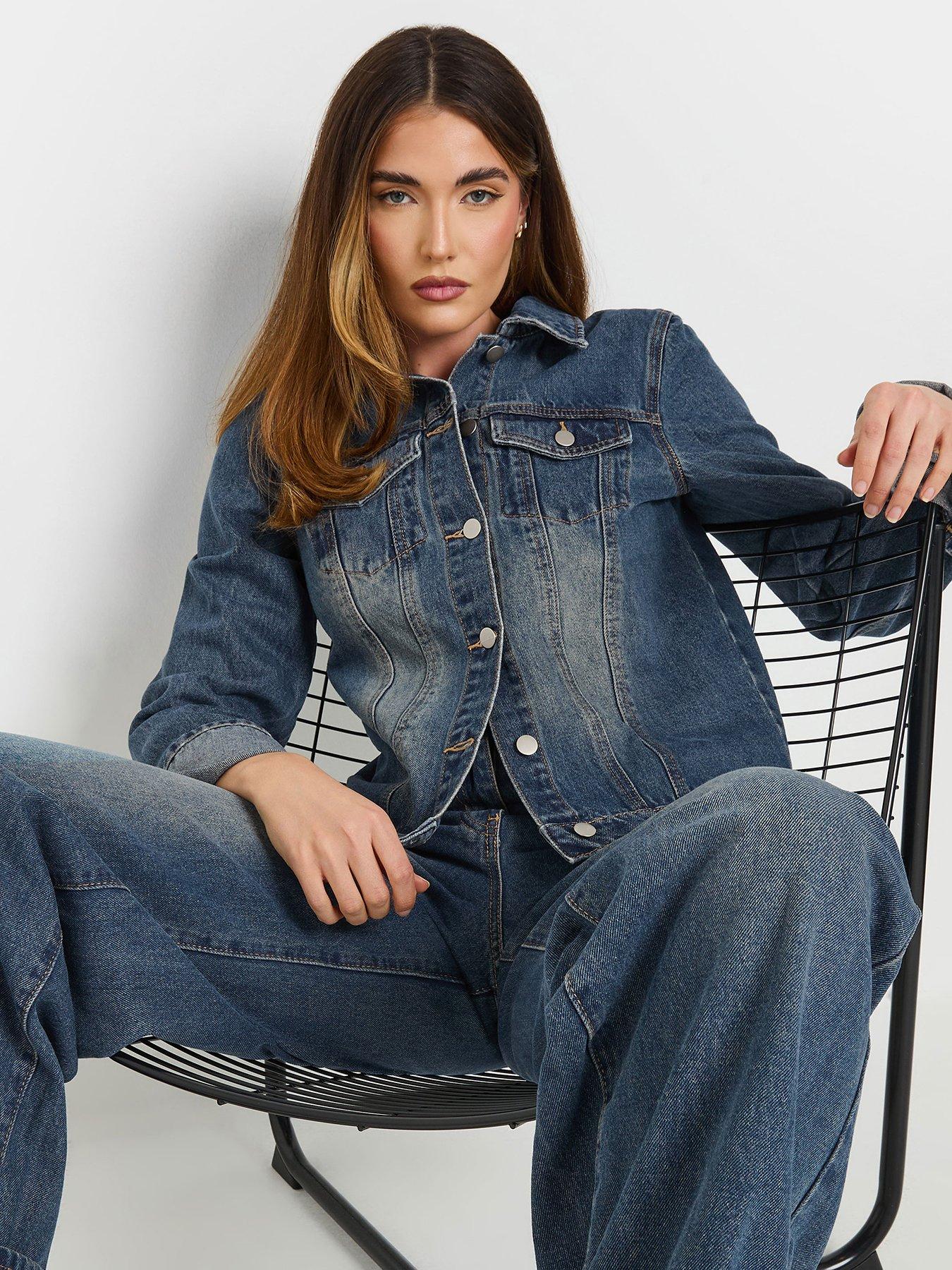 Long Tall Sally Wide Sleeve Denim Jacket - Blue